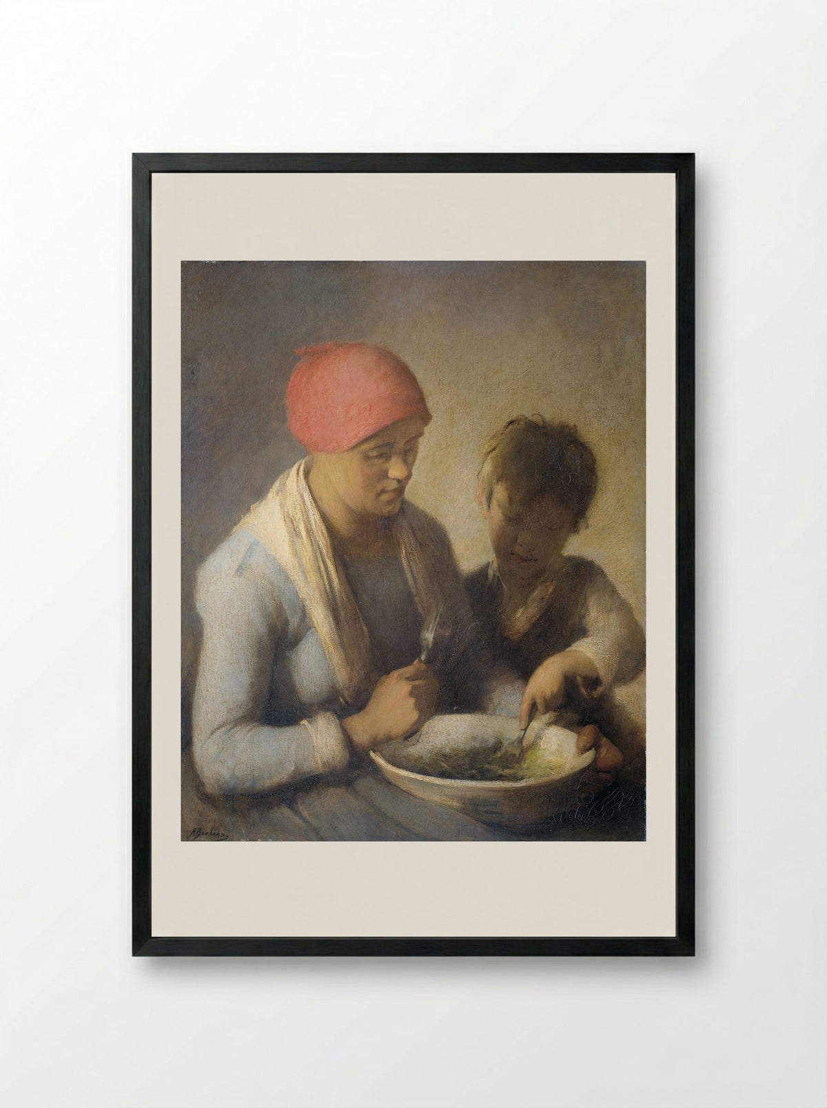 De maaltijd - Auguste Boulard - Framed Print Black