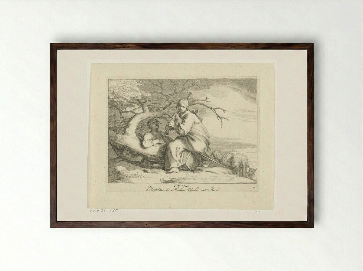 De maand mei (May) - Frederick Bloemaert - Framed Print Dark Wood