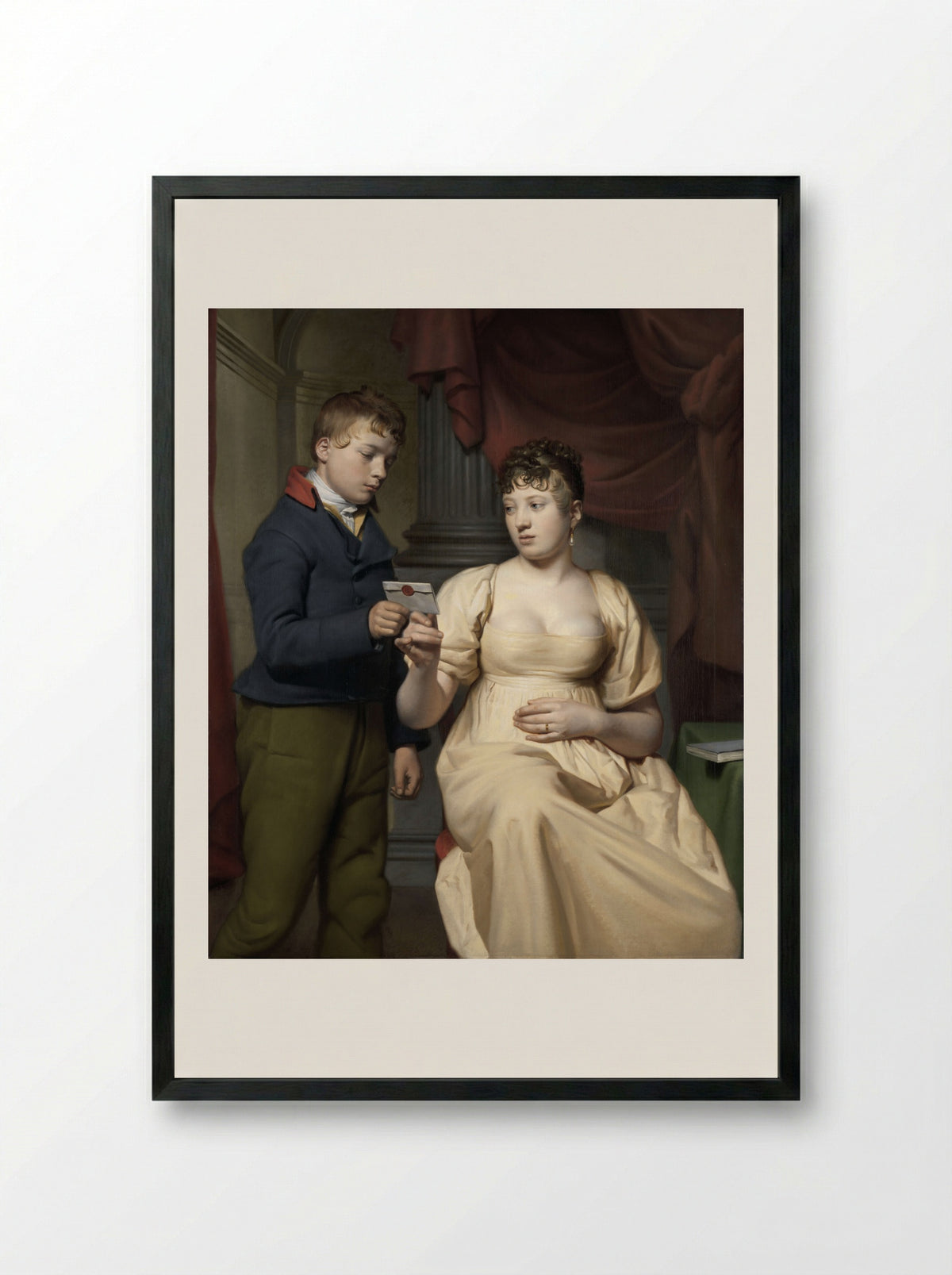 De minnebrief - Willem Bartel van der Kooi - Framed Print Black
