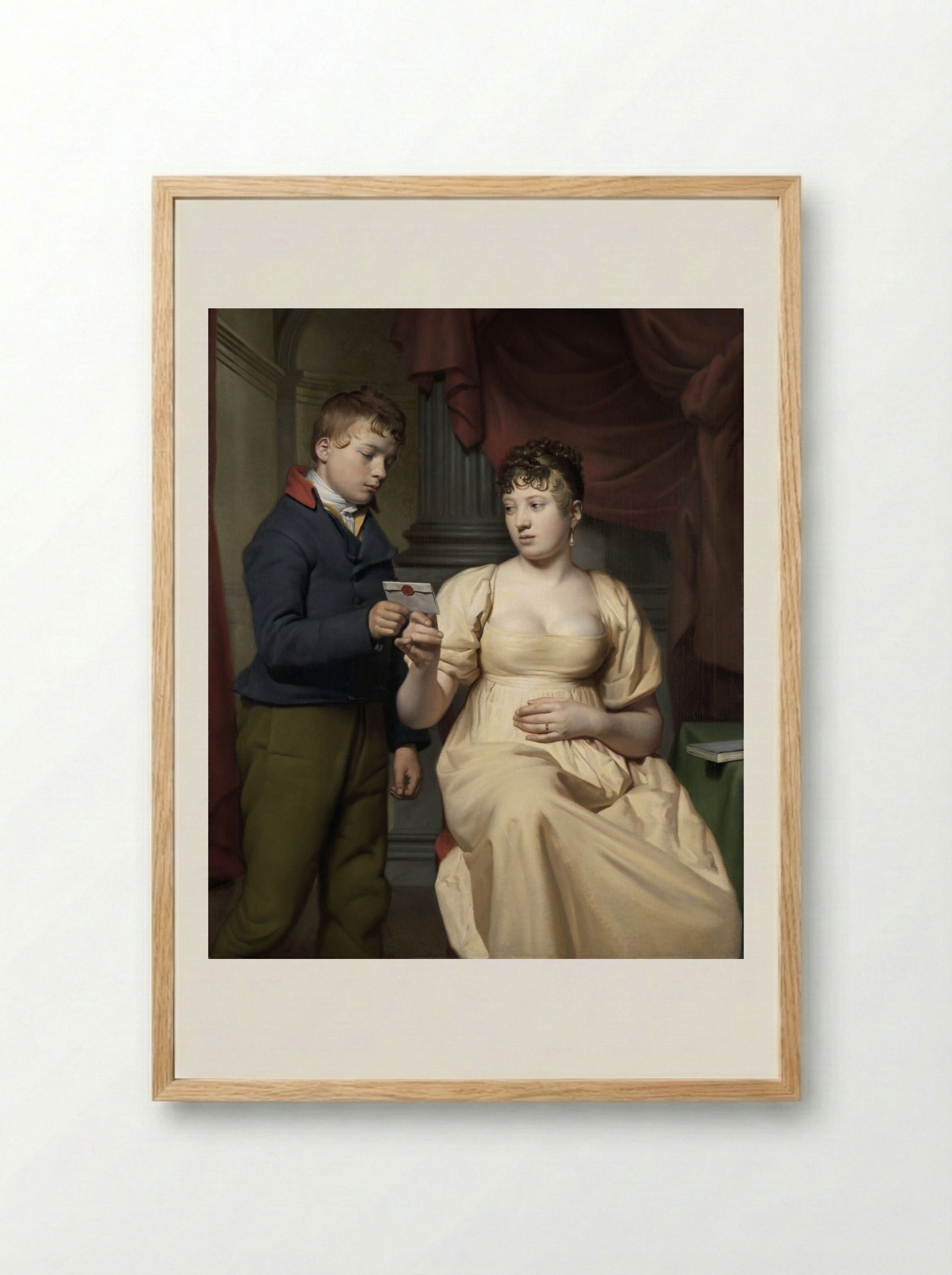 De minnebrief - Willem Bartel van der Kooi - Framed Print Wood