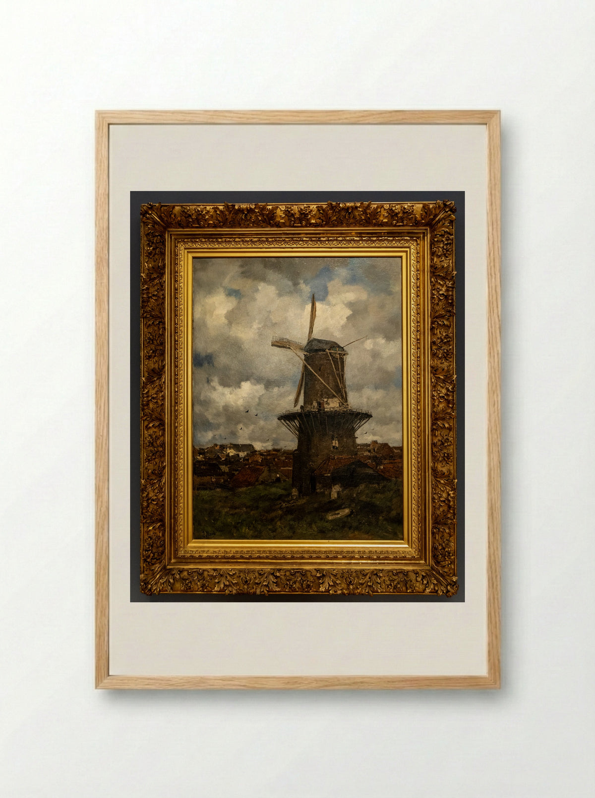De molen (The Windmill) - Jacob Maris - Framed Print Wood