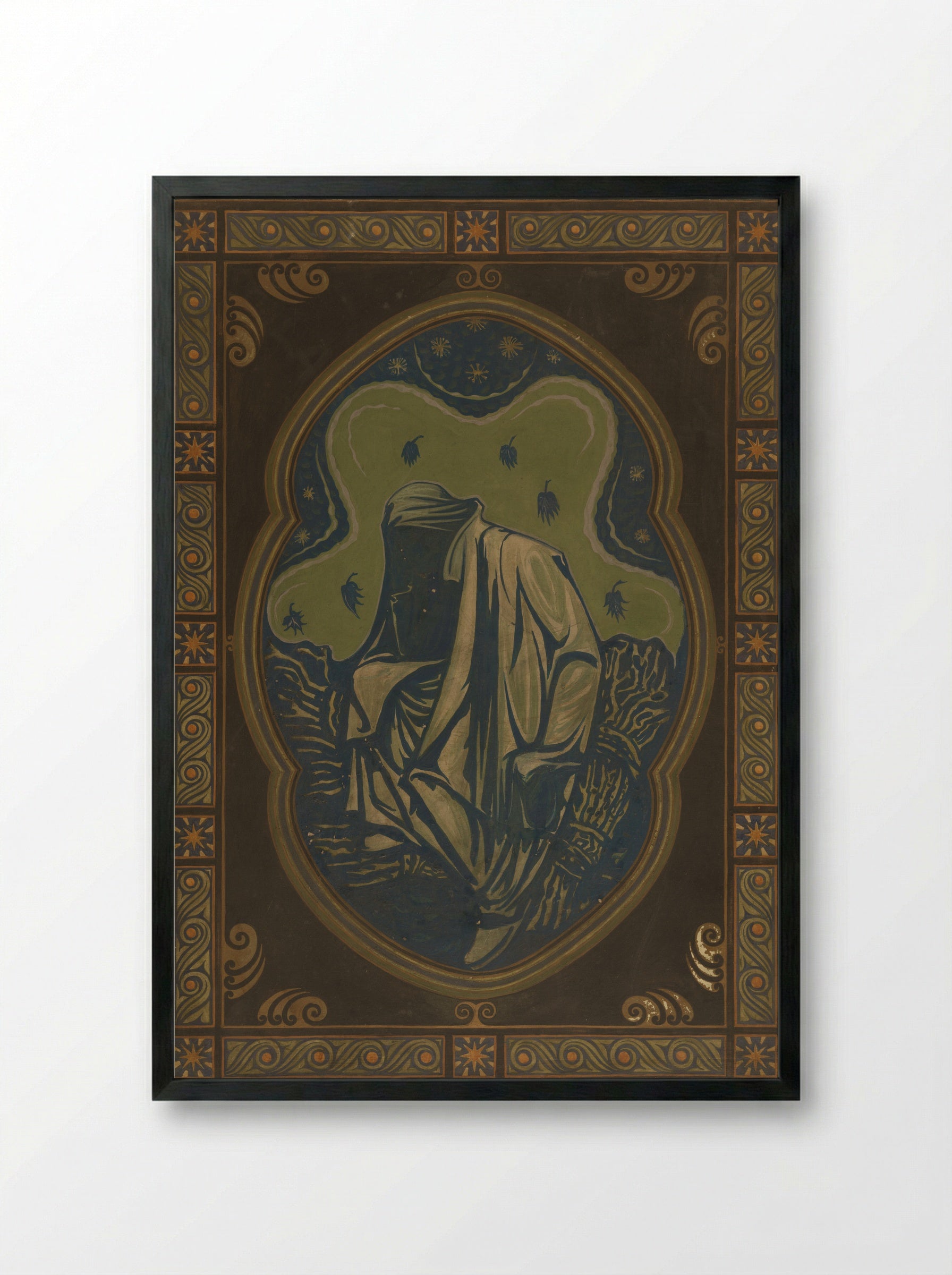 De nacht - Richard Nicolaüs Roland Holst - Framed Print Black