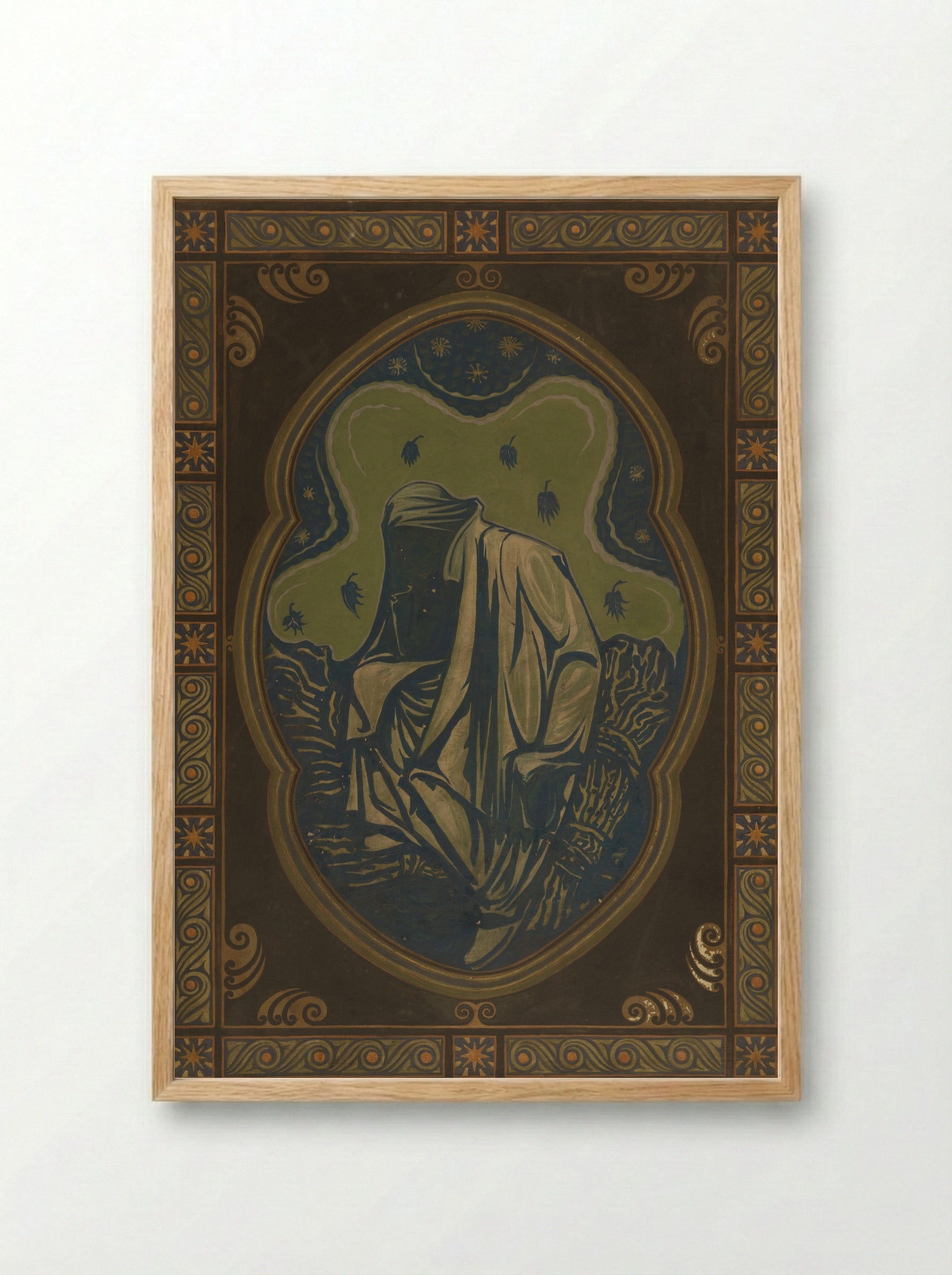 De nacht - Richard Nicolaüs Roland Holst - Framed Print Wood