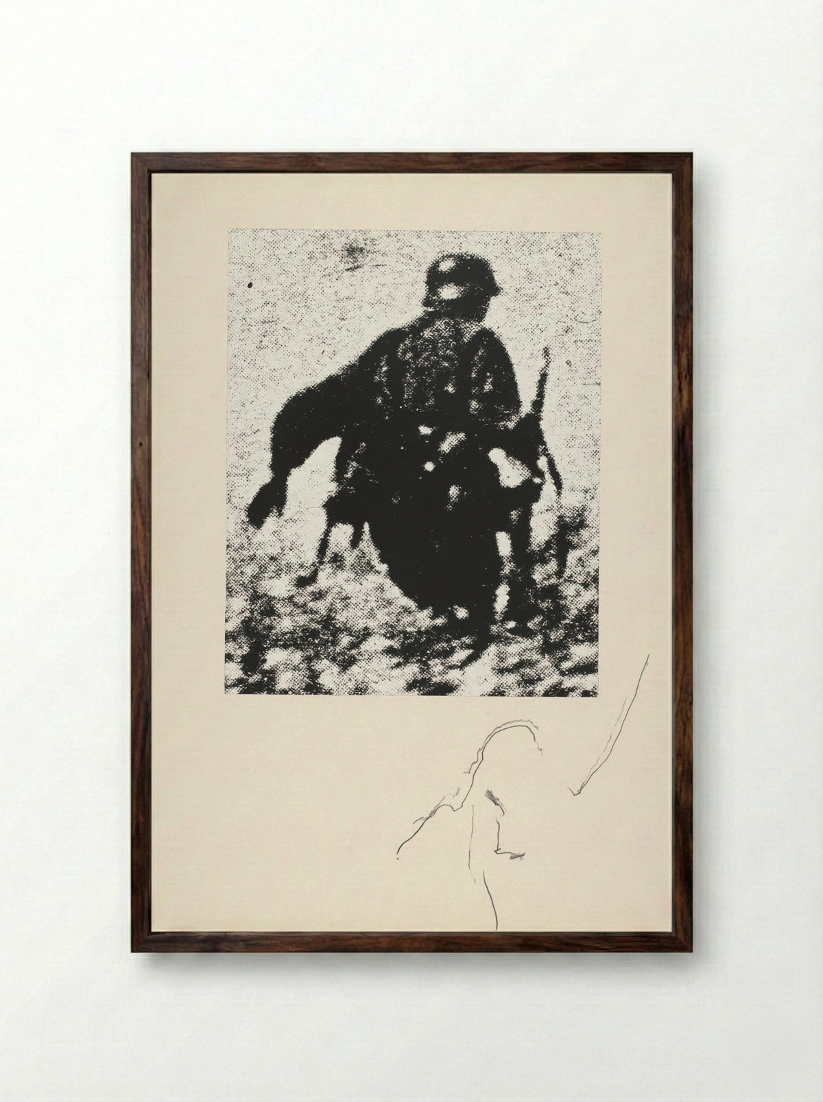 De onbekende soldaat - Armando - Framed Print Dark Wood