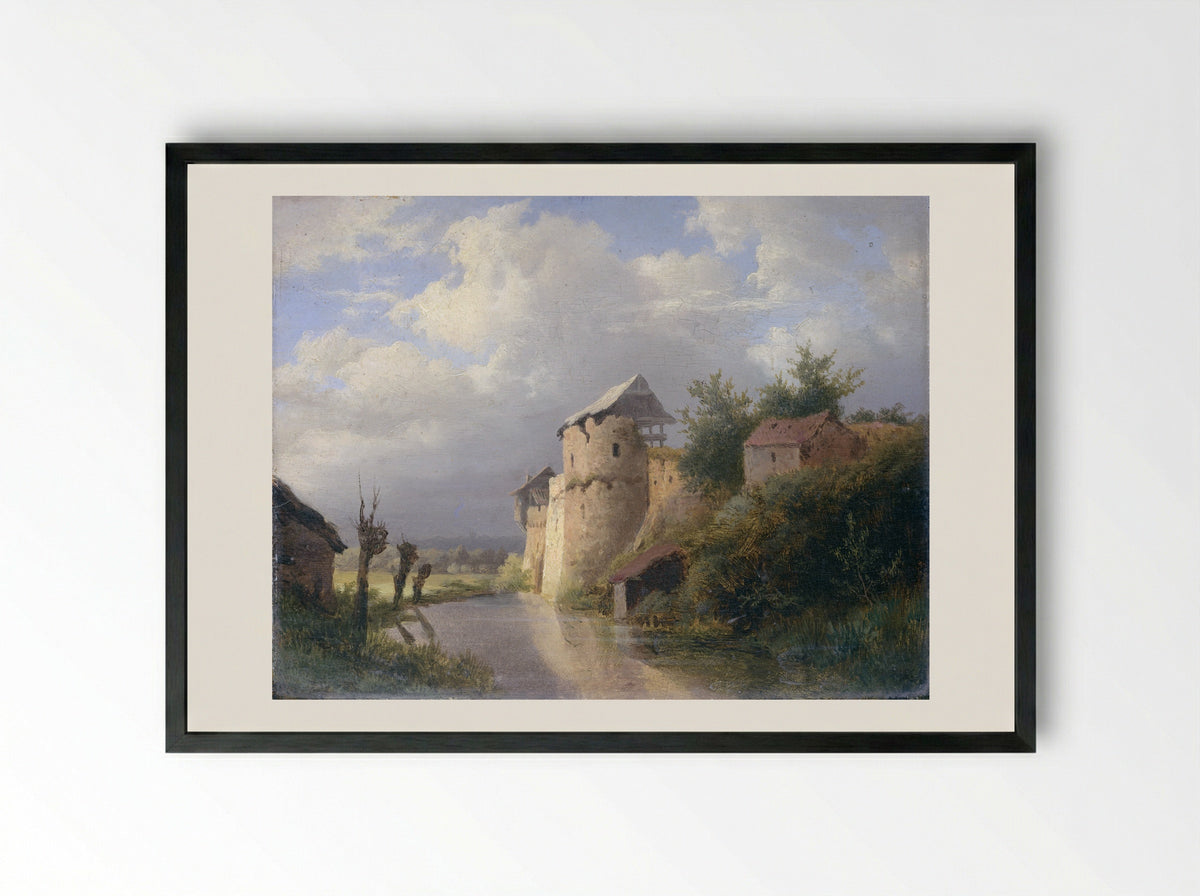 De oude burcht - Louwrens Hanedoes - Framed Print Black