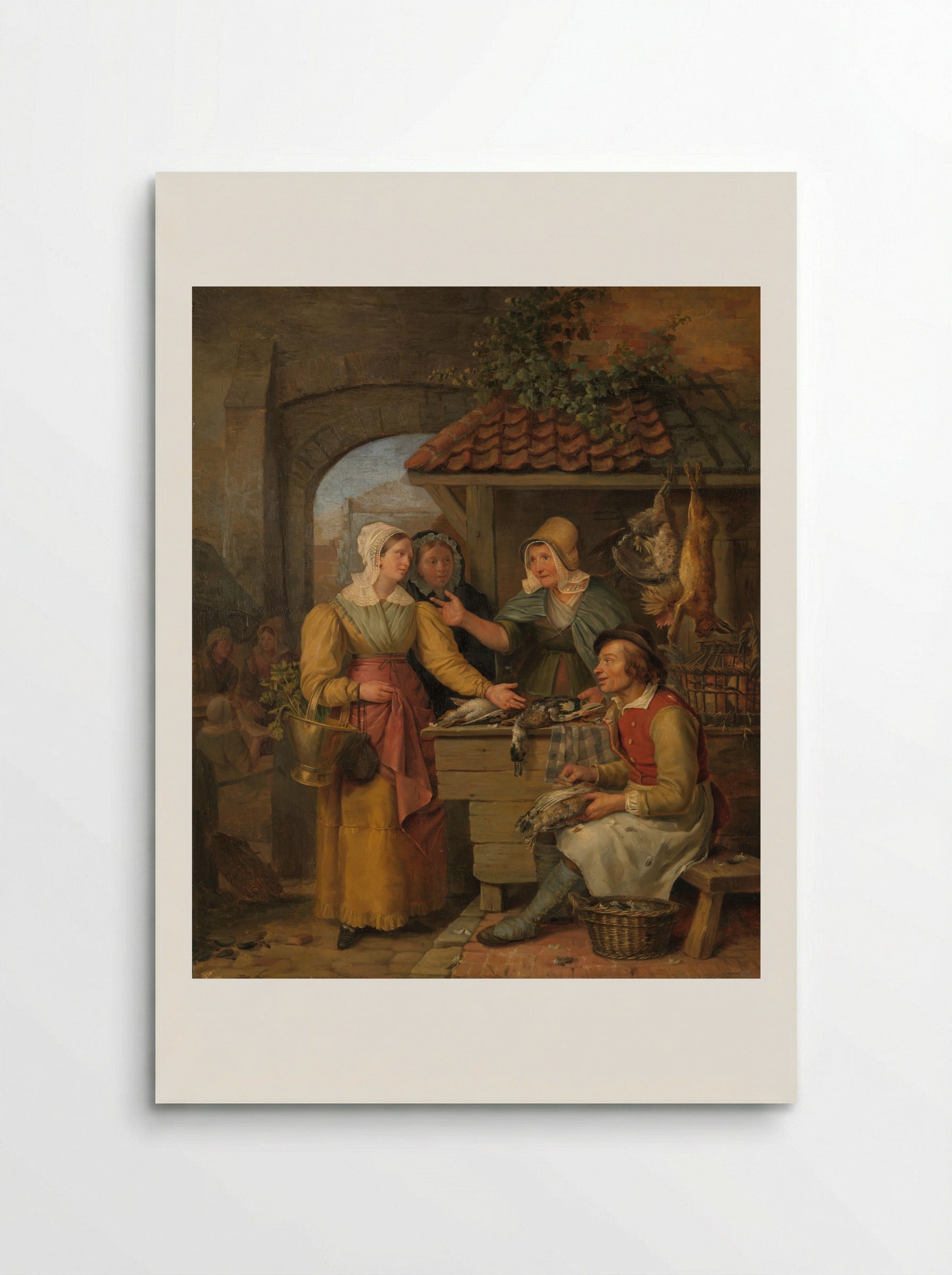 De poelierster (The Poultry Dealer) - Willem Jodocus Mattheus Engelberts - Poster
