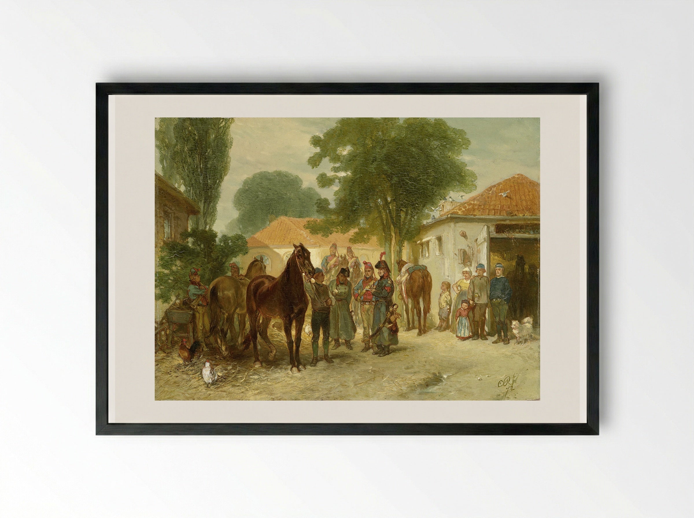 De requisitie - Charles Rochussen - Framed Print Black