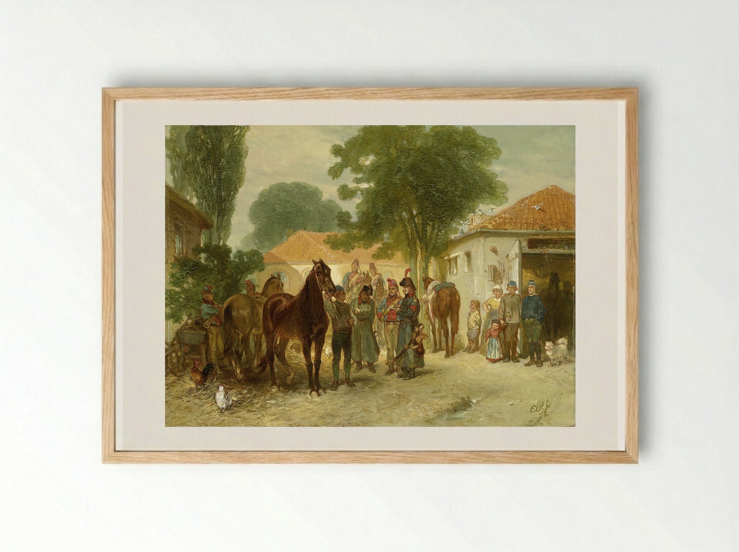 De requisitie - Charles Rochussen - Framed Print Wood