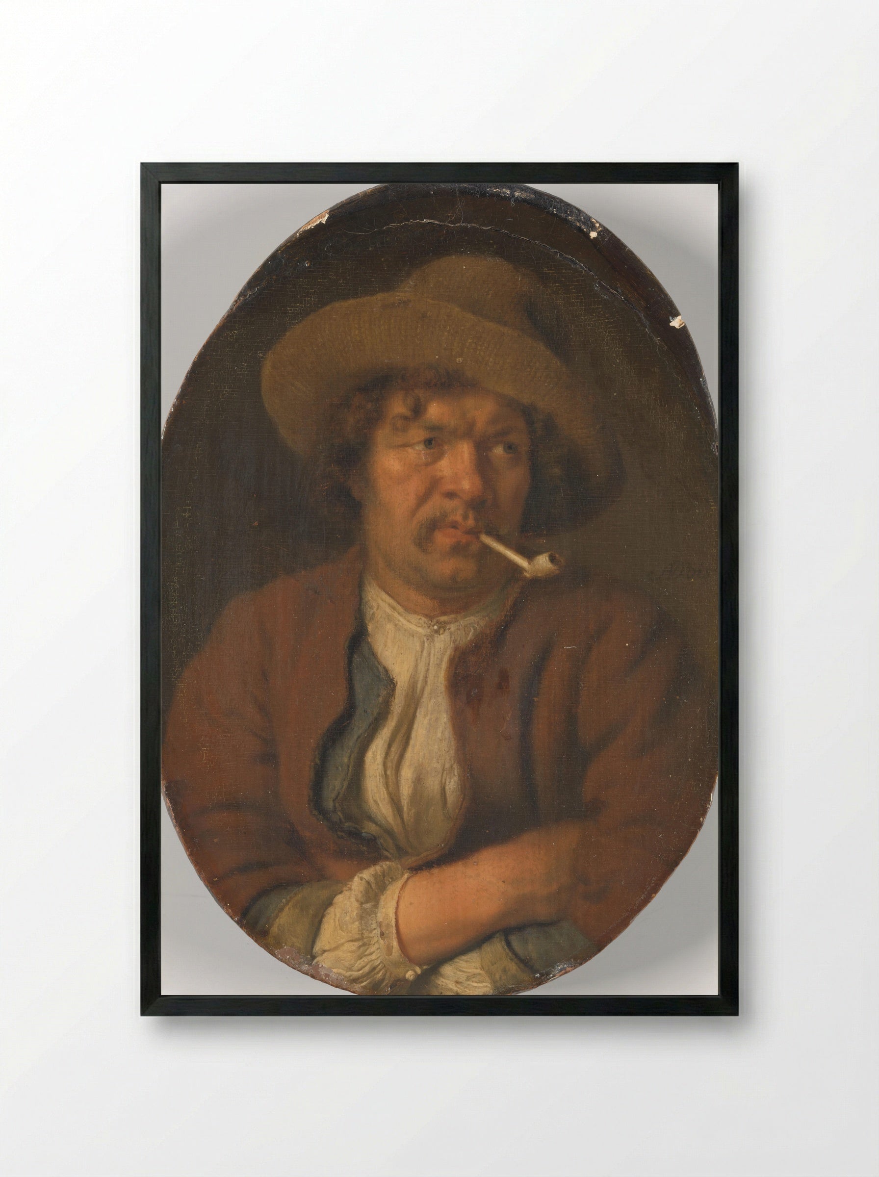 De roker (The Smoker) - Ary de Vois - Framed Print Black