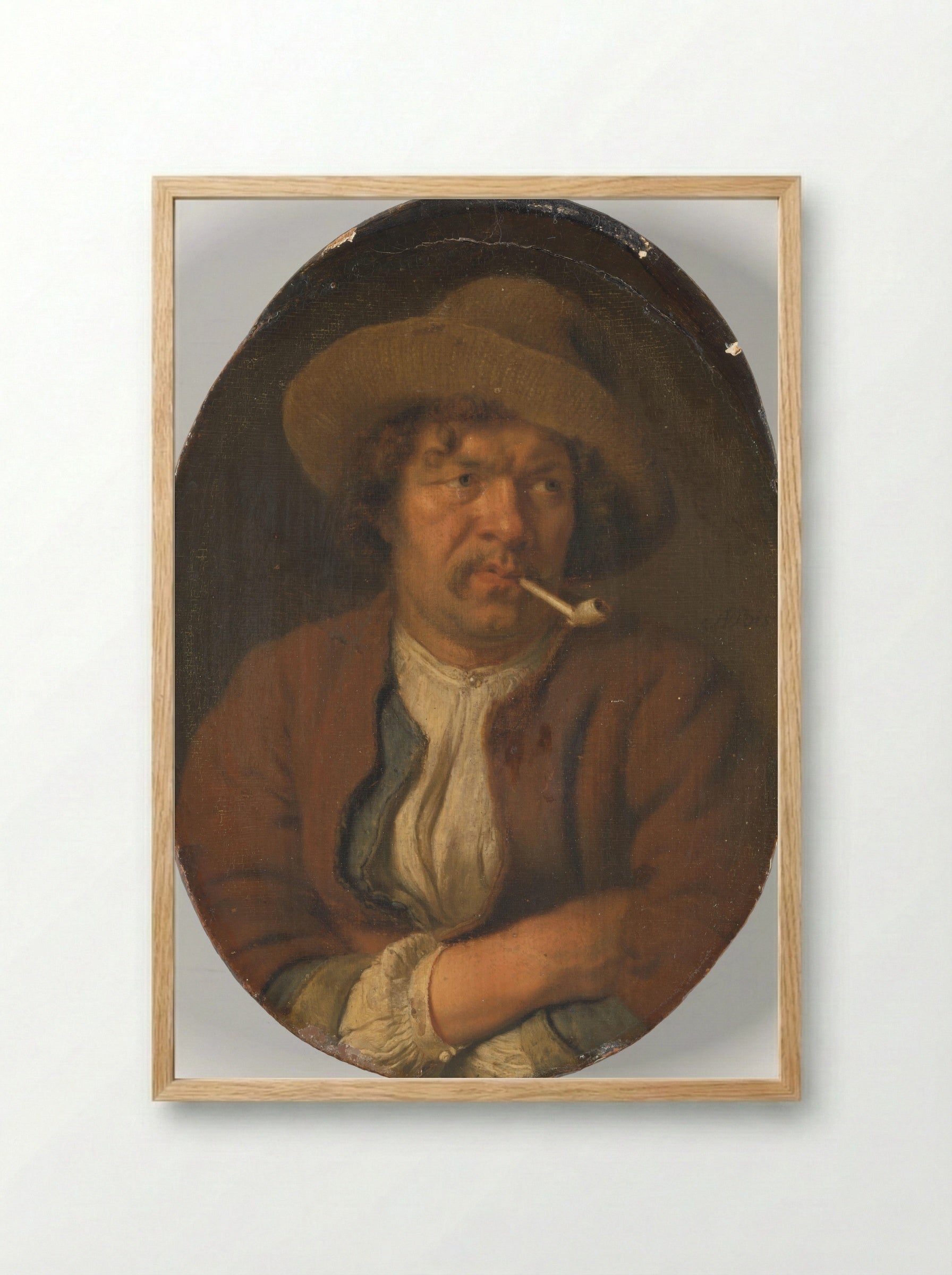 De roker (The Smoker) - Ary de Vois - Framed Print Wood
