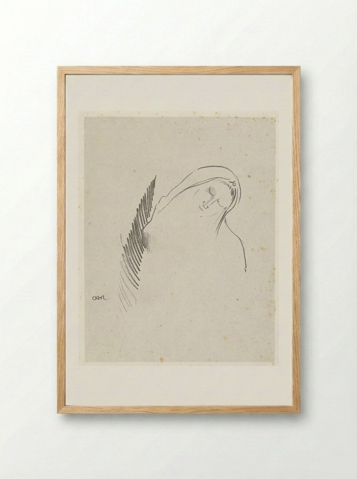 De slaap - Odilon Redon - Framed Print Wood