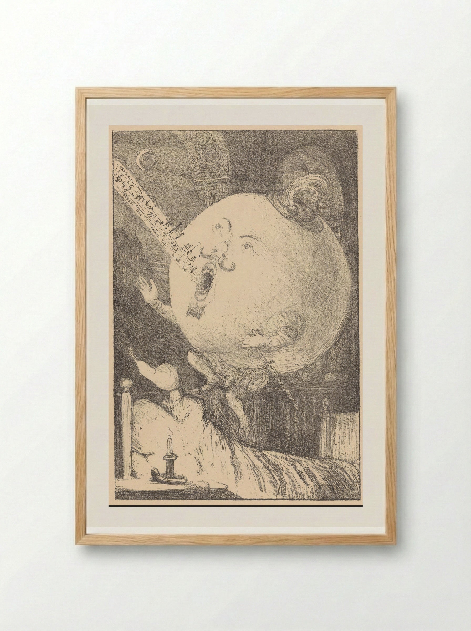 De sneeuwbal voor de Nederlandsche Opera - Marius Bauer - Framed Print Wood
