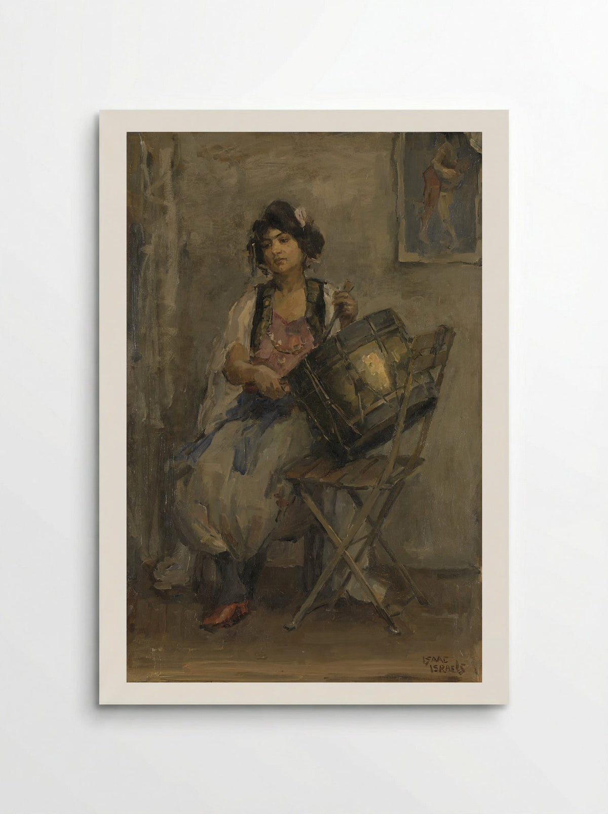 De trommelaarster - Isaac Israels - Poster
