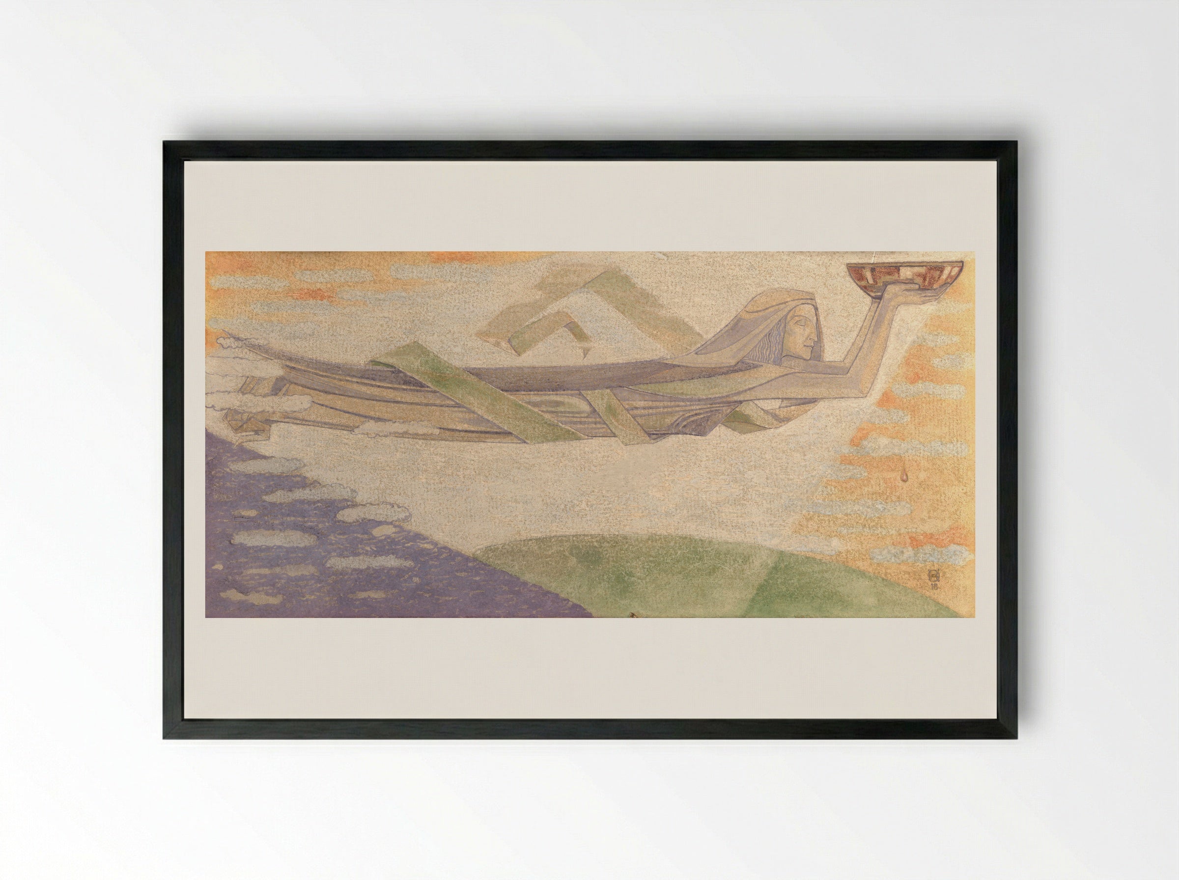 De uren (The Hours) - Richard Nicolaüs Roland Holst - Framed Print Black