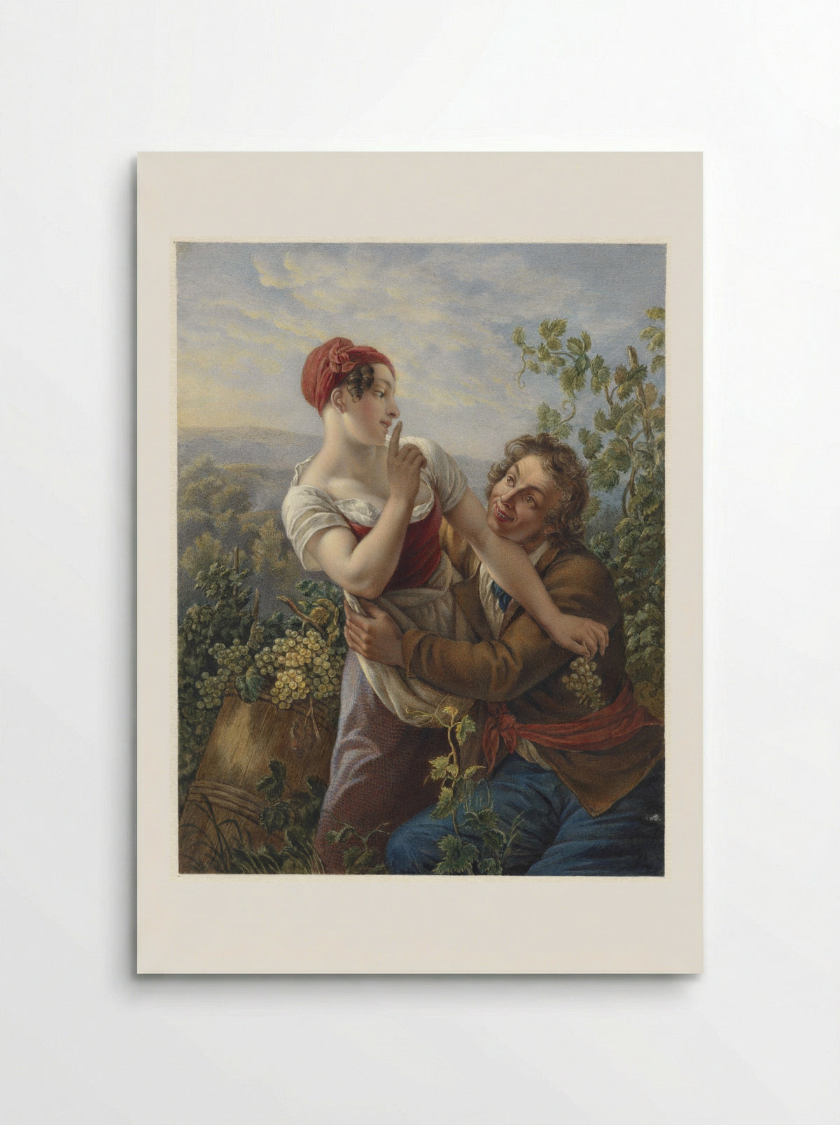 De verliefde wijngaardenier - Johan Heinrich Neuman - Poster