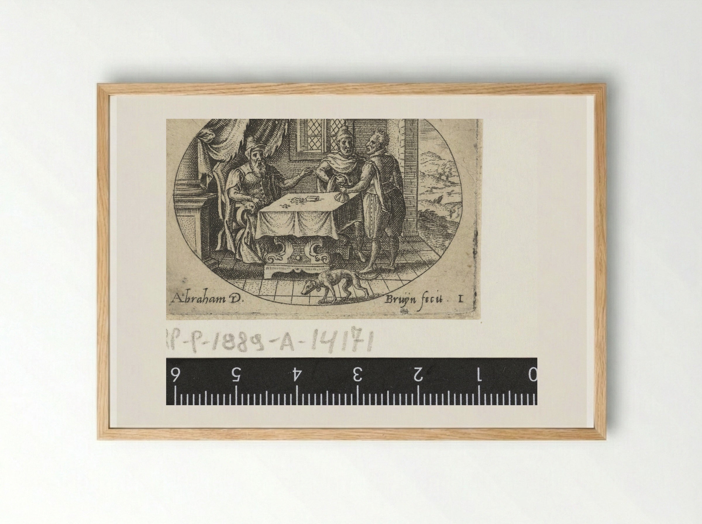De verloren zoon ontvangt zijn erfdeel - Abraham de Bruyn - Framed Print Wood