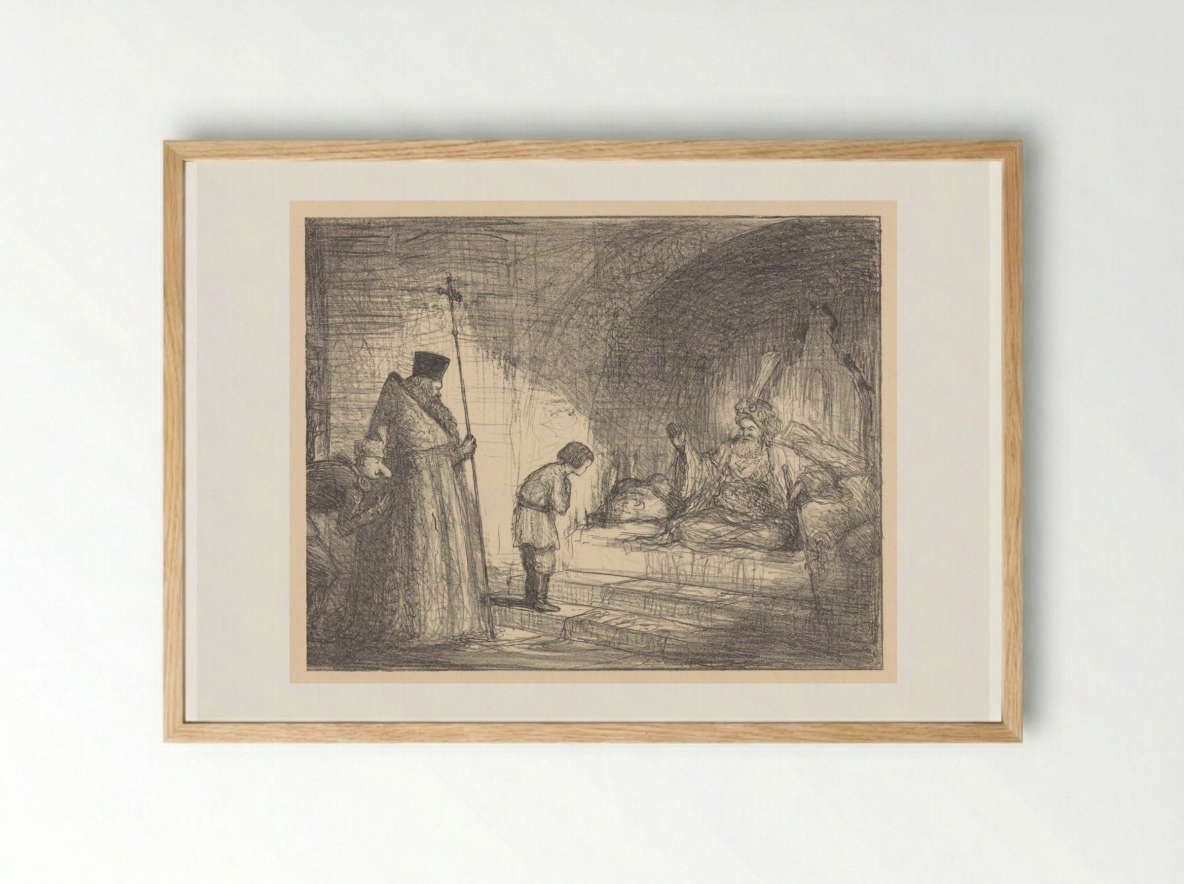 De verzoening der godsdiensten - Marius Bauer - Framed Print Wood