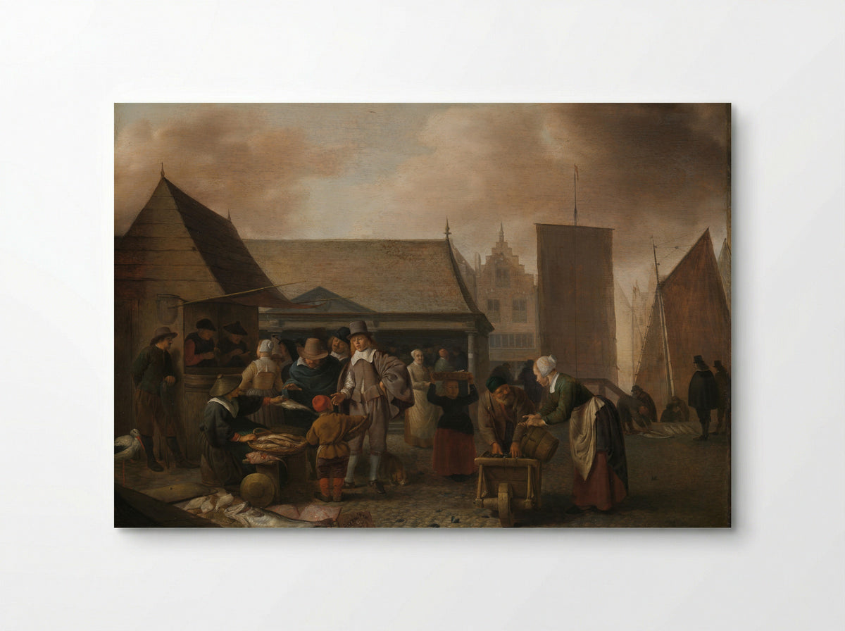De vismarkt - Hendrick Martensz Sorgh - Poster