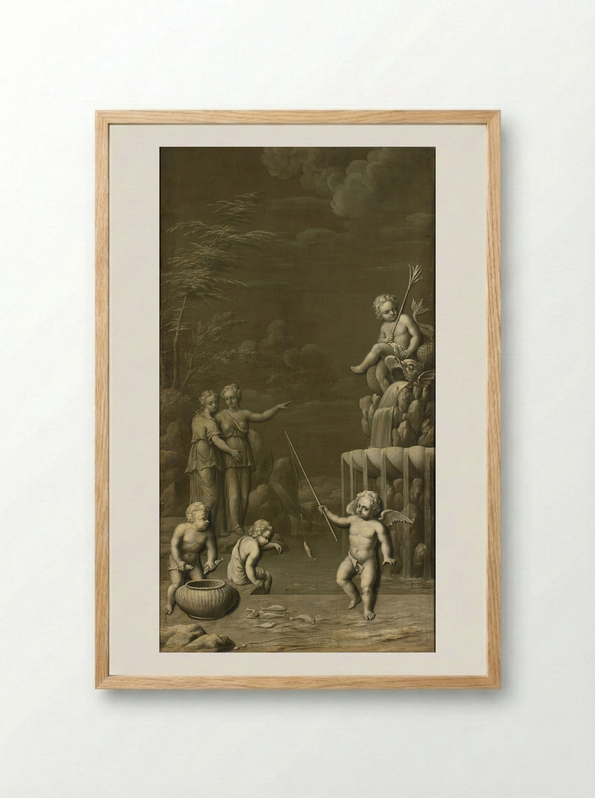 De visvangst - Hendrik Carré (II) - Framed Print Wood