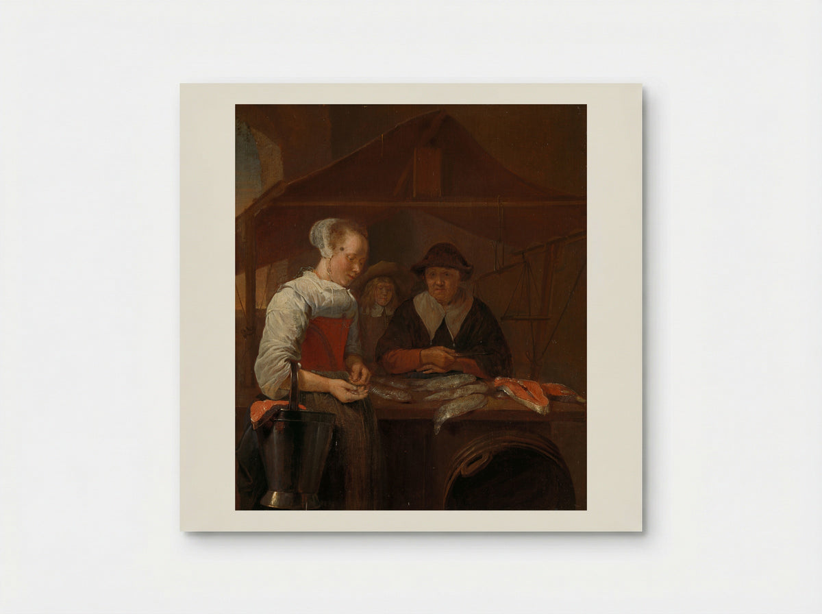 De visvrouw - Quiringh Gerritsz. van Brekelenkam - Poster