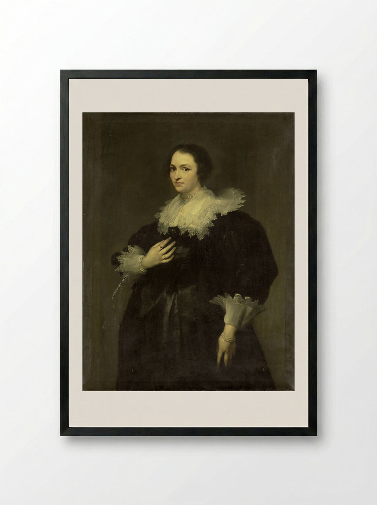De vrouw van Sebastiaan Leerse - Willem Bartel van der Kooi - Framed Print Black
