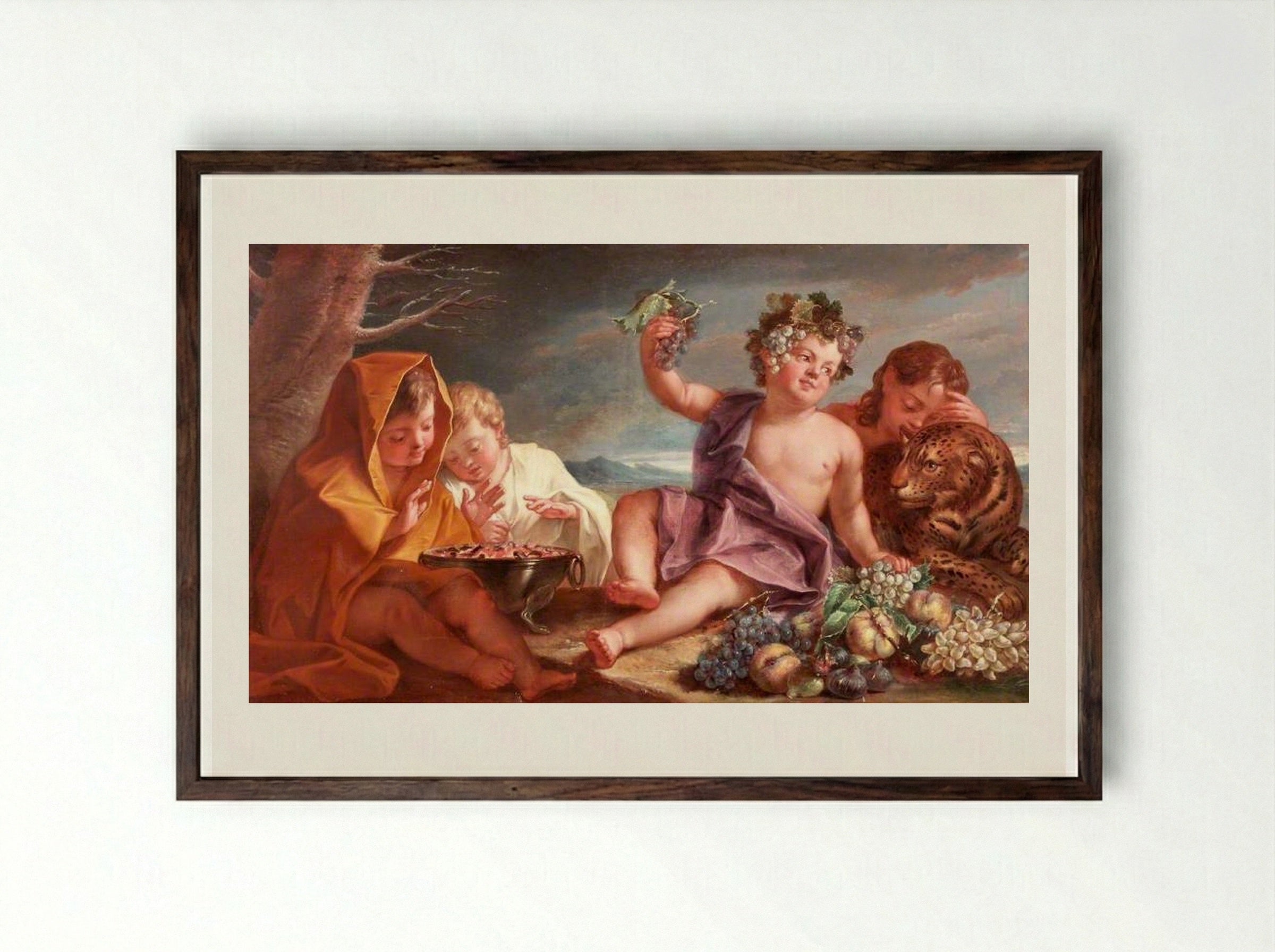 De winter - Jacob de Wit - Framed Print Dark Wood
