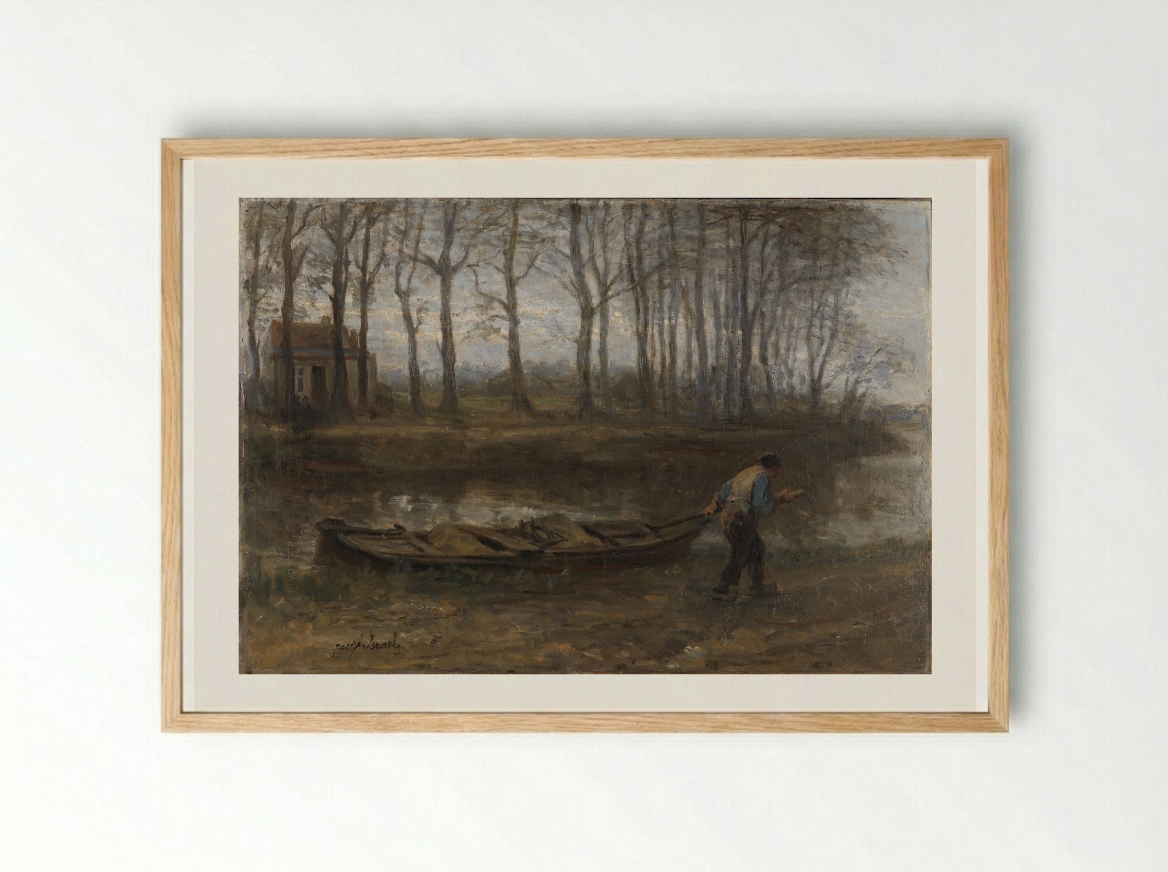 De zandschipper - Jozef Israëls - Framed Print Wood
