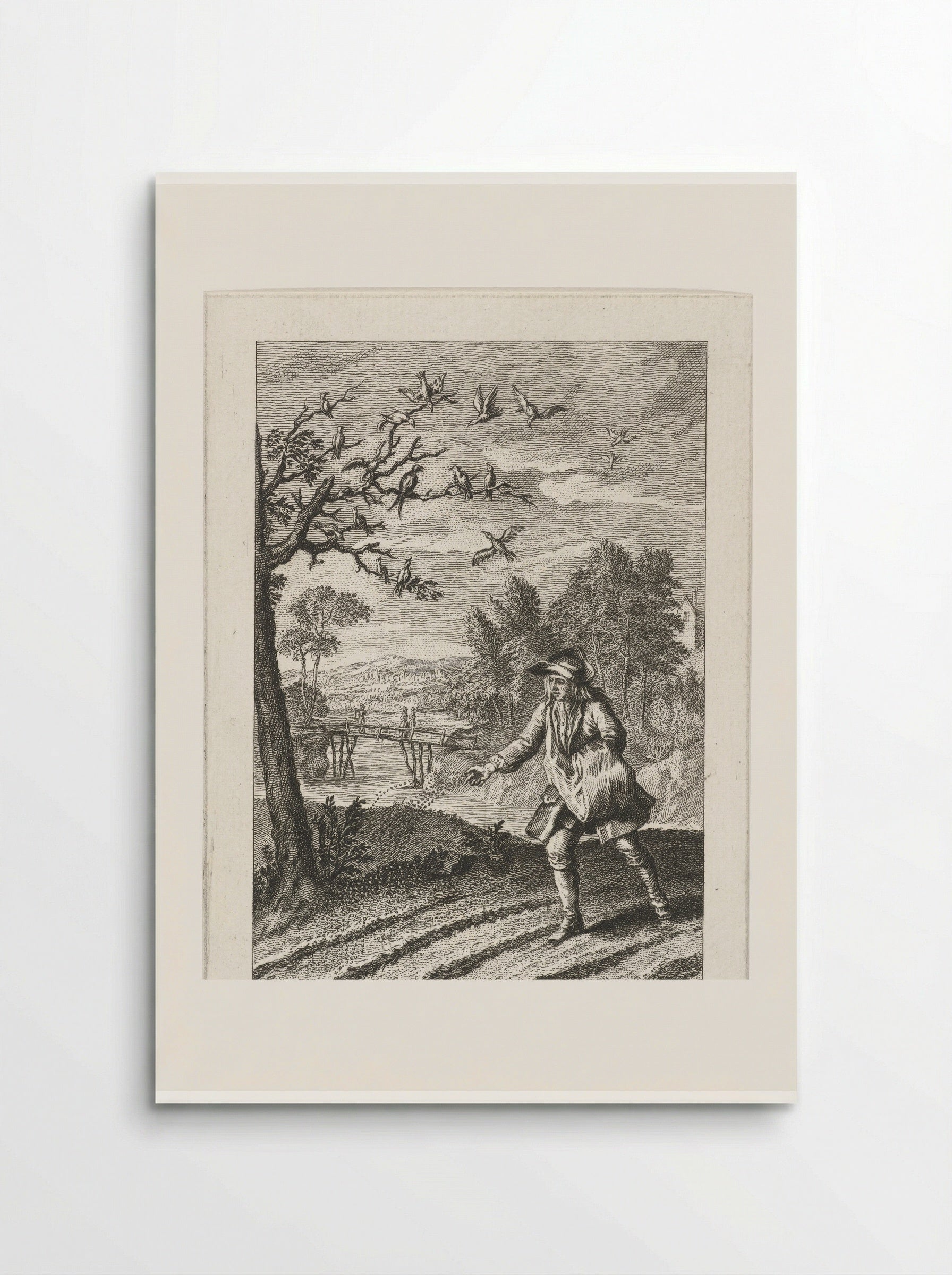 De zwaluwen en de vogeltjes - Abraham Delfos - Poster