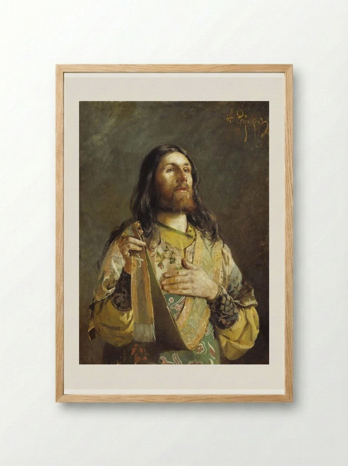 Deacon - Andrei Ryabushkin - Framed Print Wood