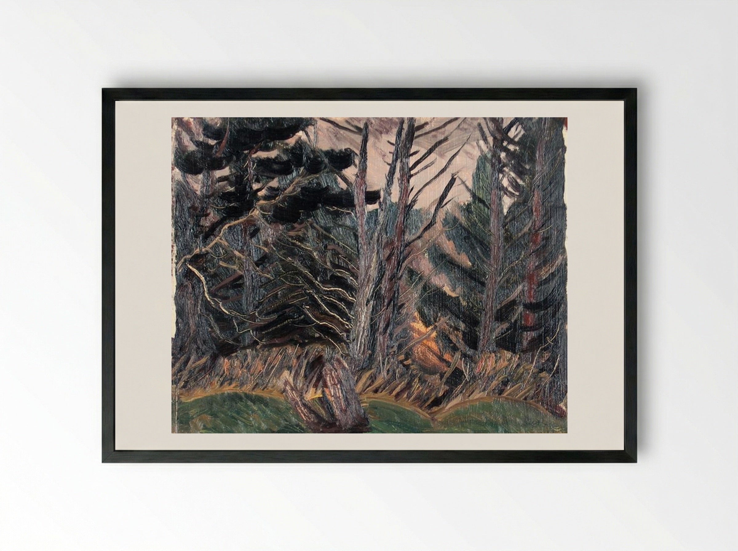Dead Trees - Jack Bush - Framed Print Black