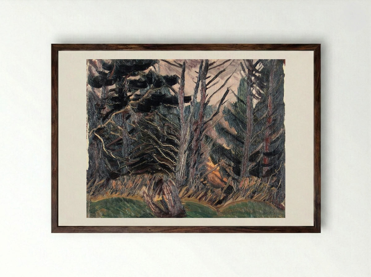 Dead Trees - Jack Bush - Framed Print Dark Wood