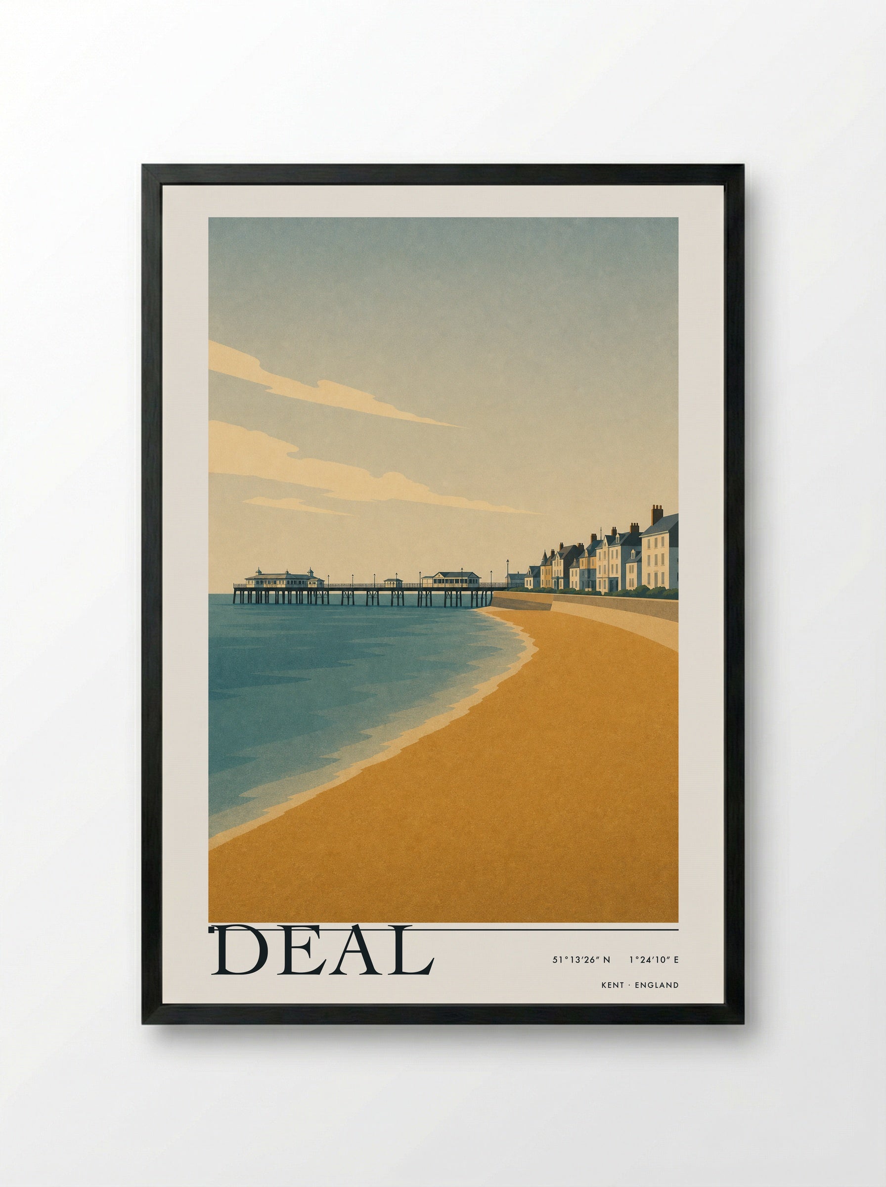 Deal Travel Poster - Framed Print Black