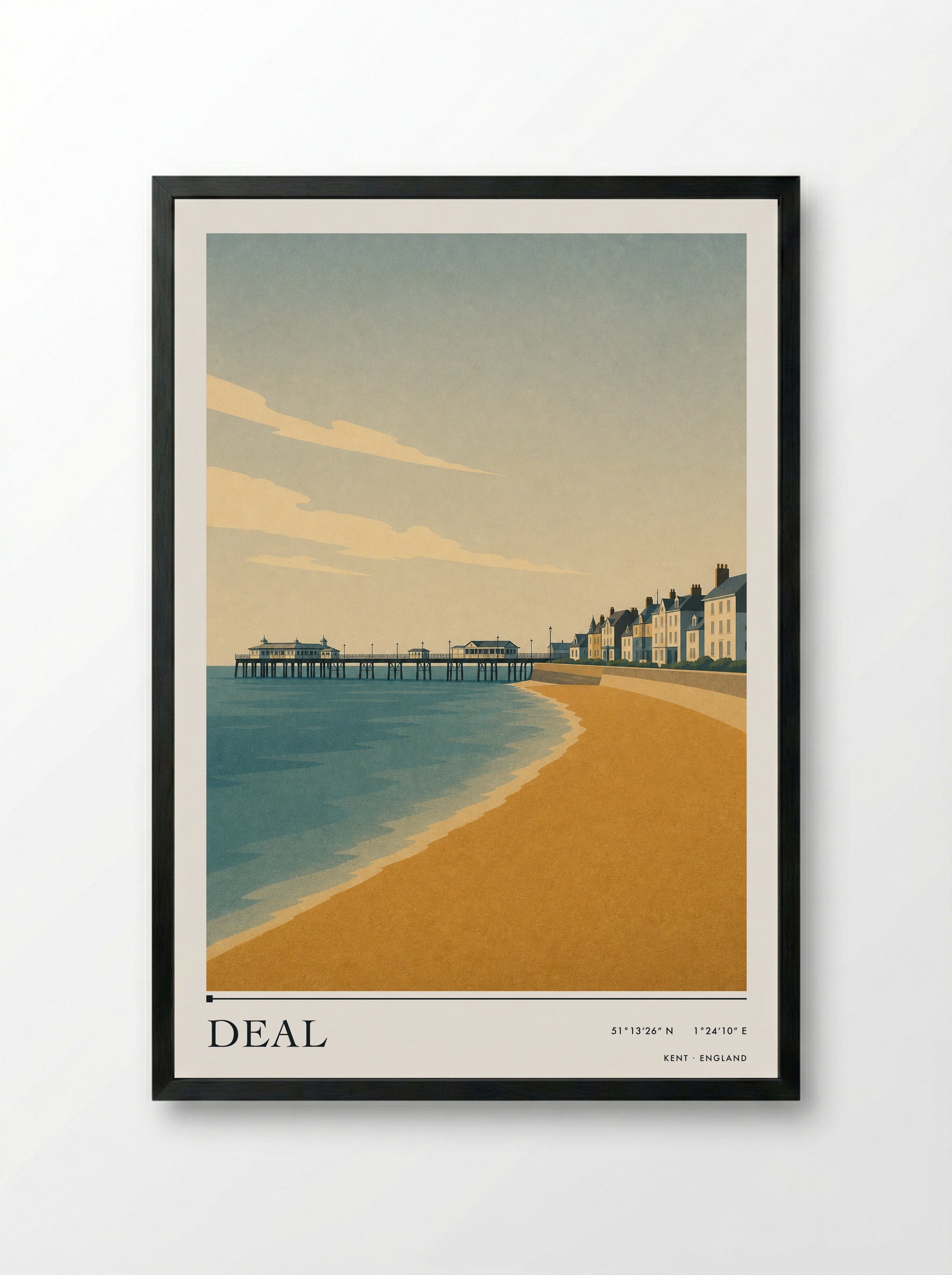 Deal Travel Poster - Framed Print Black
