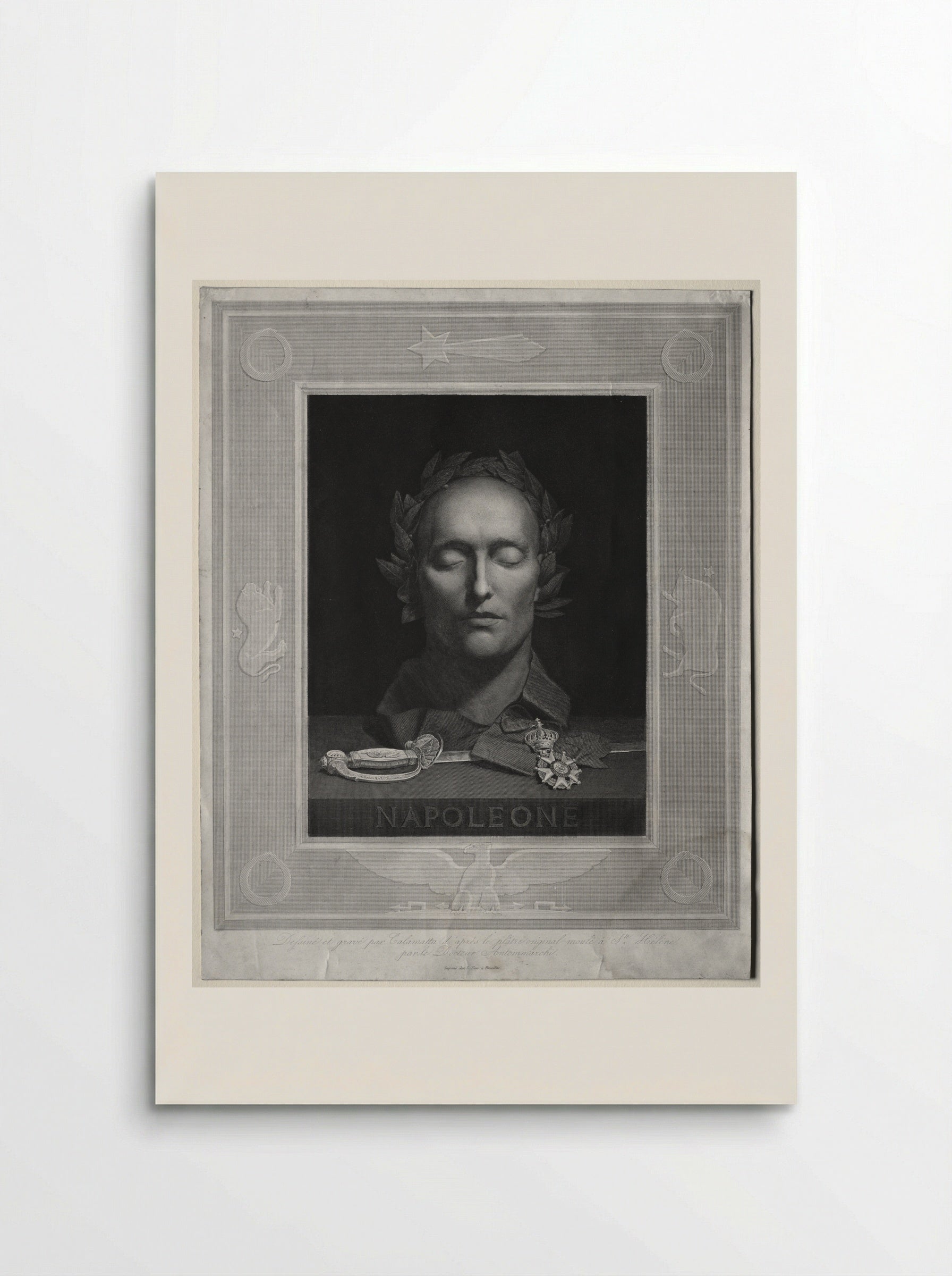 Death Mask of Napoleon - Luigi Calamatta - Poster