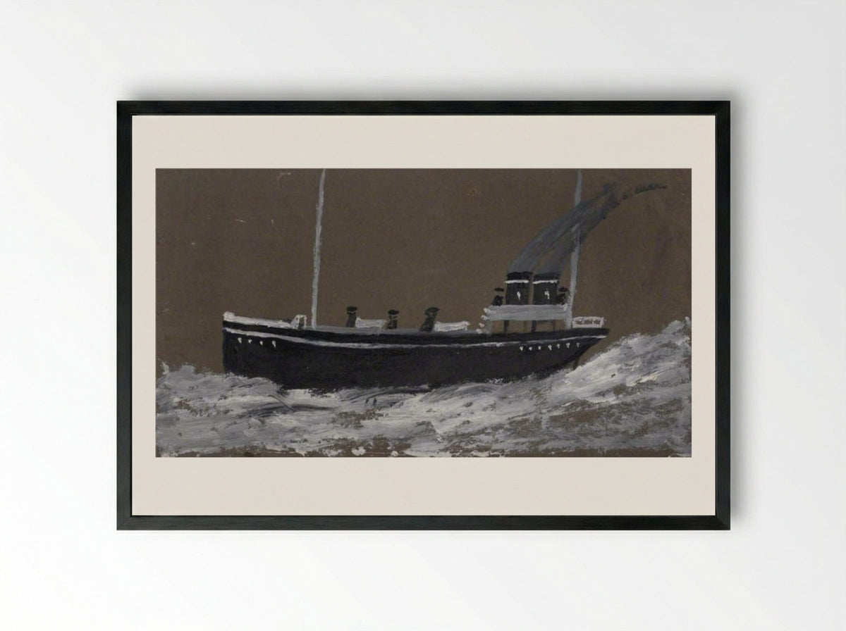 Death Ship - Alfred Wallis - Framed Print Black