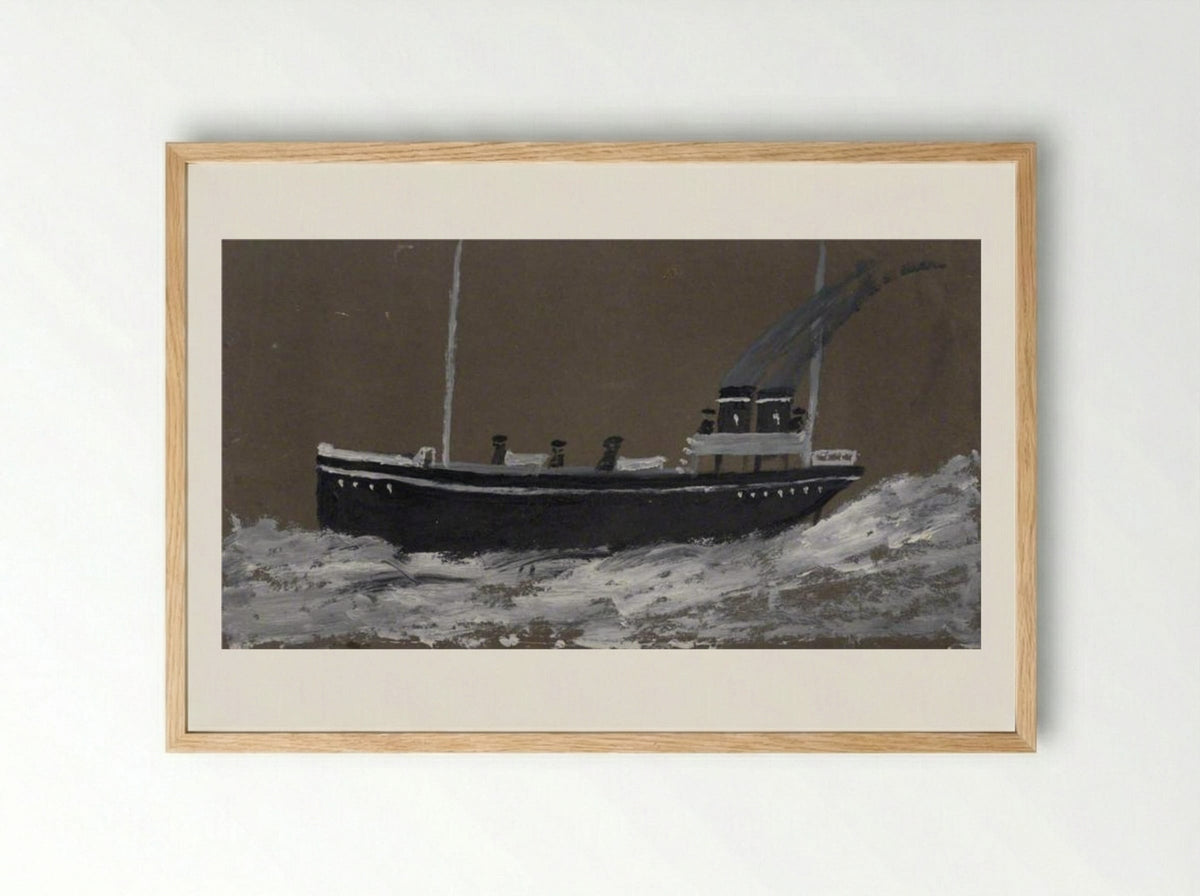 Death Ship - Alfred Wallis - Framed Print Wood
