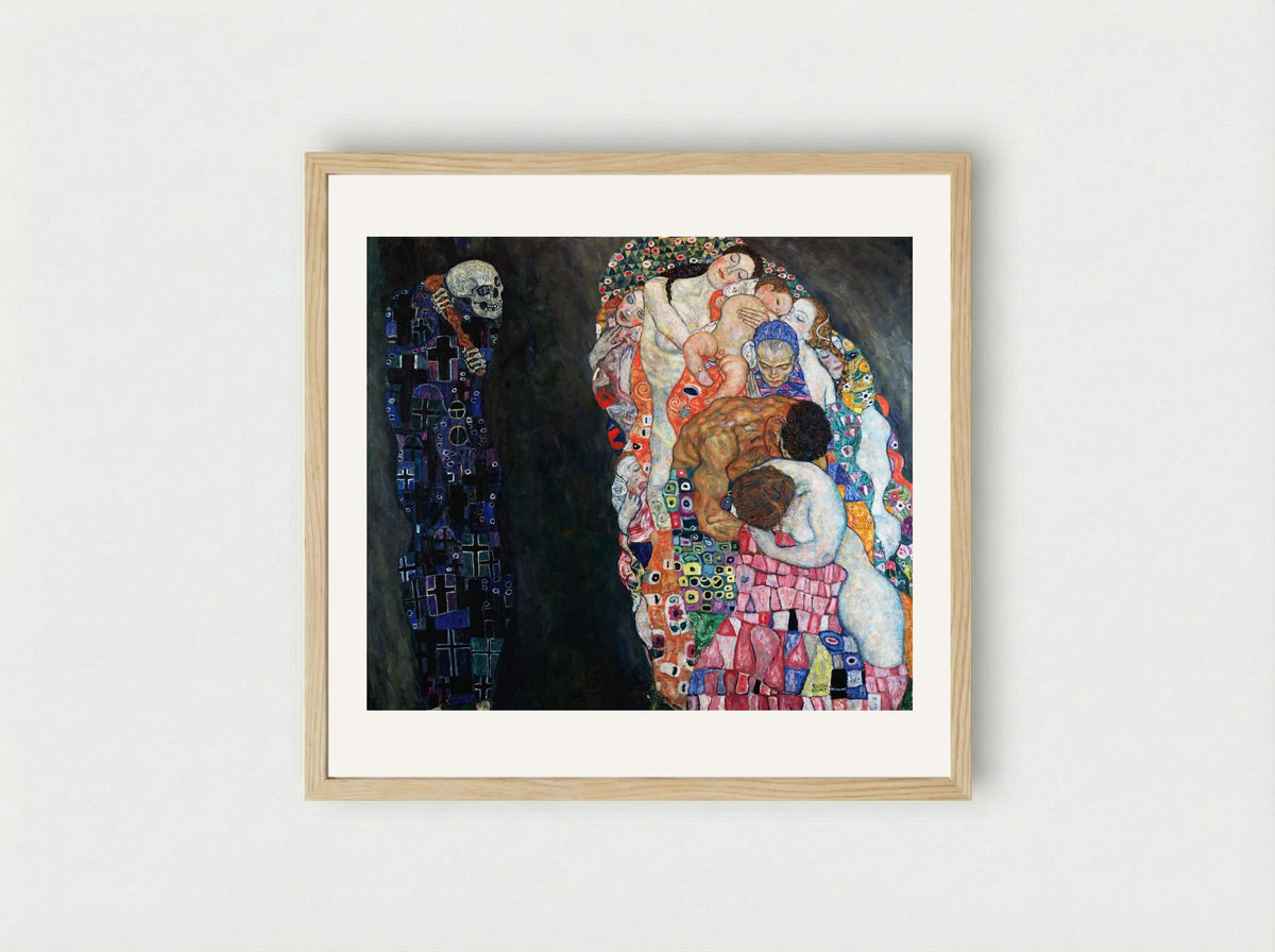 Death and Life - Gustav Klimt - Framed Print Wood