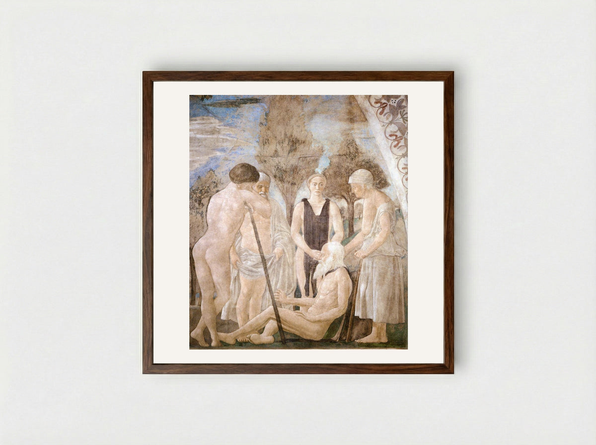 Death of Adam - Piero della Francesca - Framed Print Dark Wood