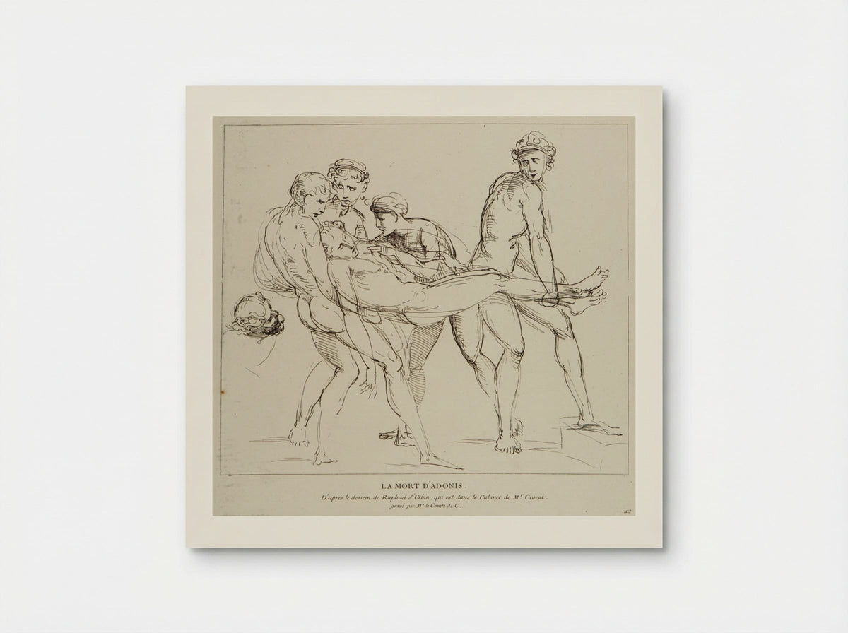 Death of Adonis (After Raphael) - Anne Claude Philippe de Thubières, Comte de Caylus - Poster