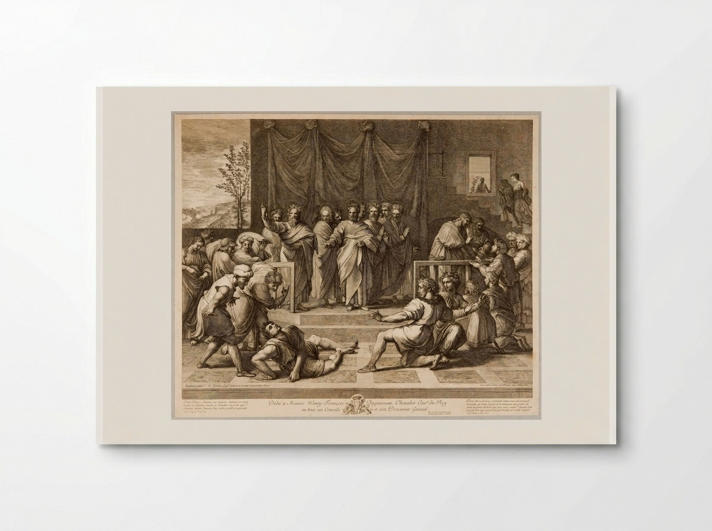 Death of Ananias - Gérard Audran - Poster