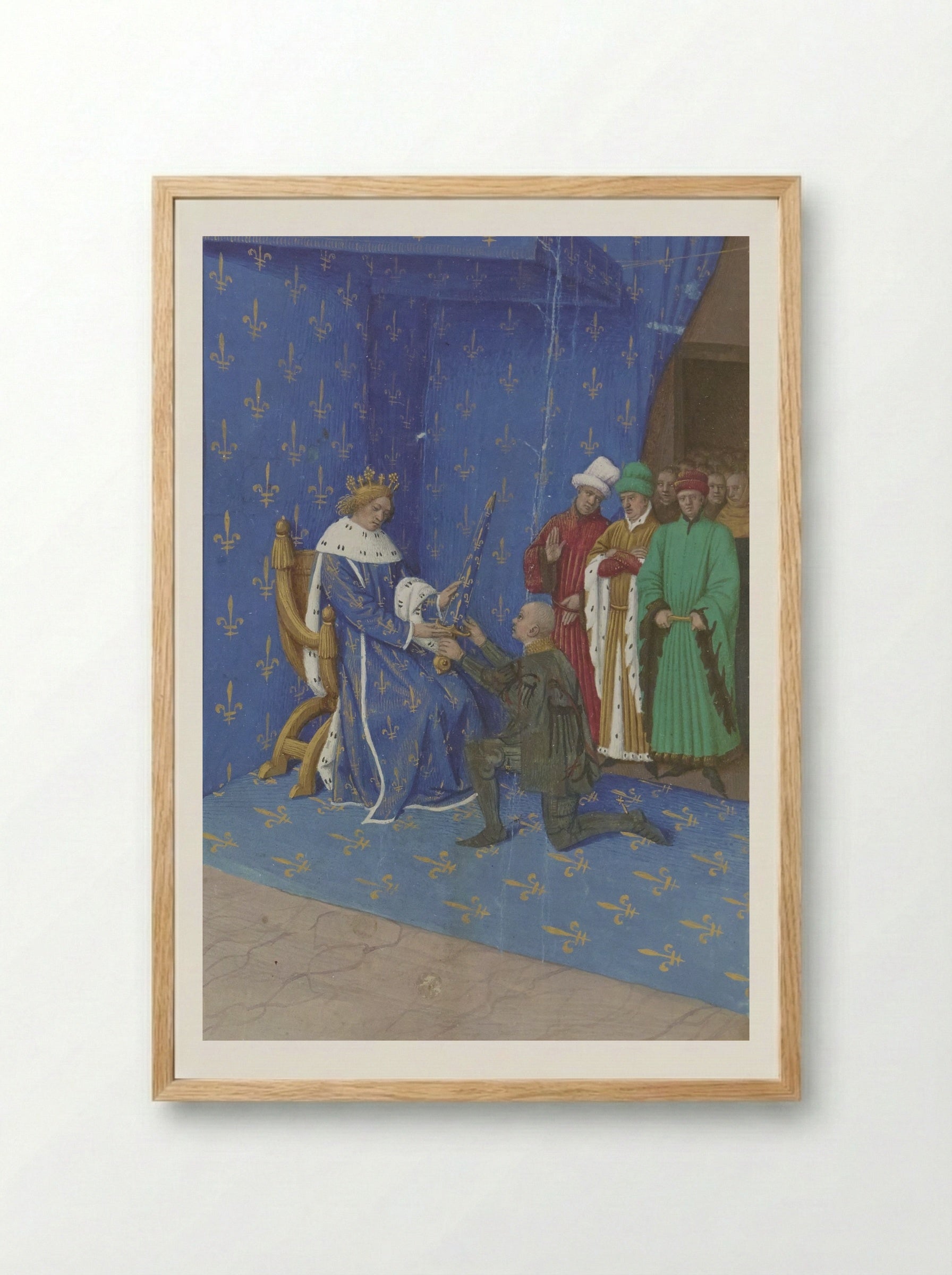 Death of Bertrand du Guesclin - Jean Fouquet - Framed Print Wood