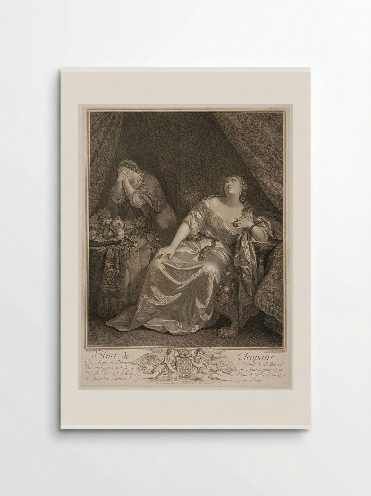 Death of Cleopatra - Johann Georg Wille - Poster