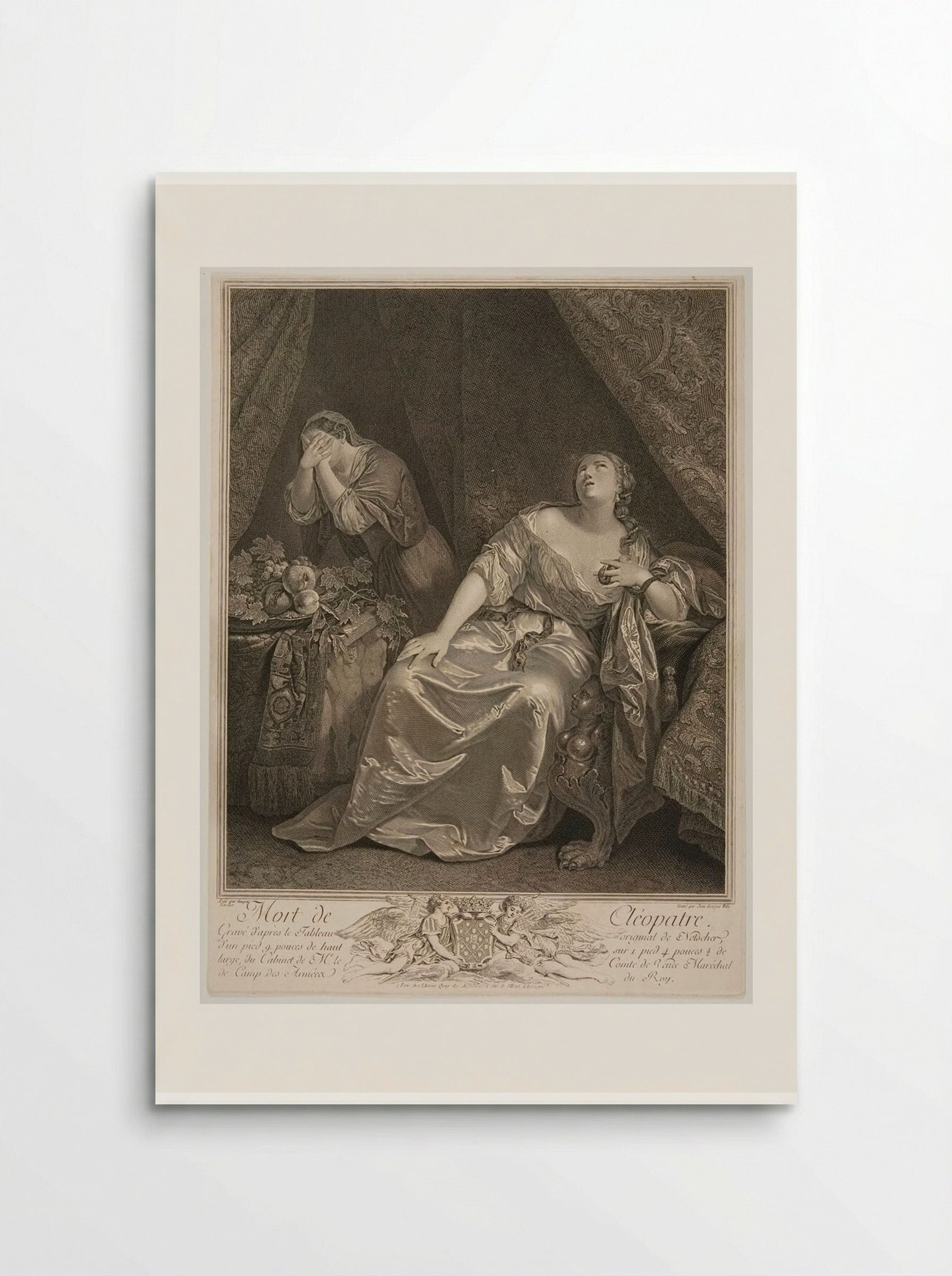 Death of Cleopatra - Johann Georg Wille - Poster