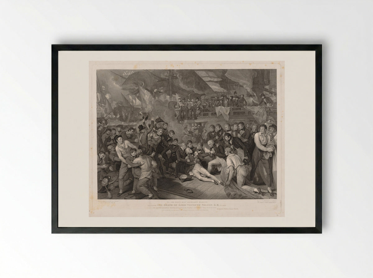 Death of Lord Nelson - James Heath - Framed Print Black