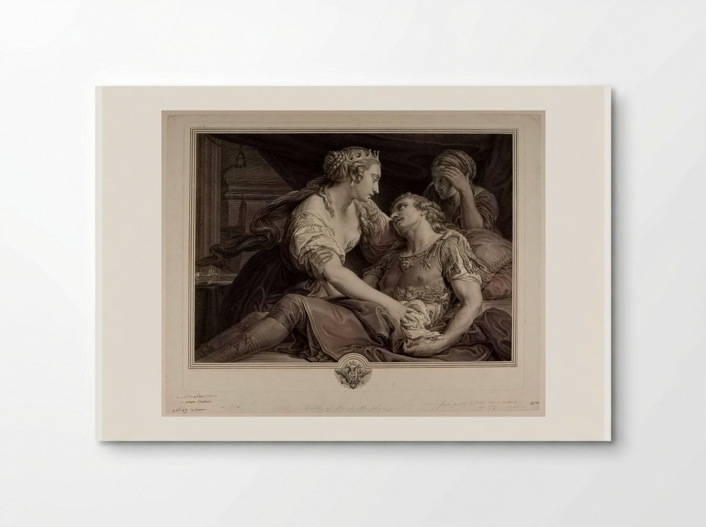 Death of Mark Anthony - Johann Georg Wille - Poster