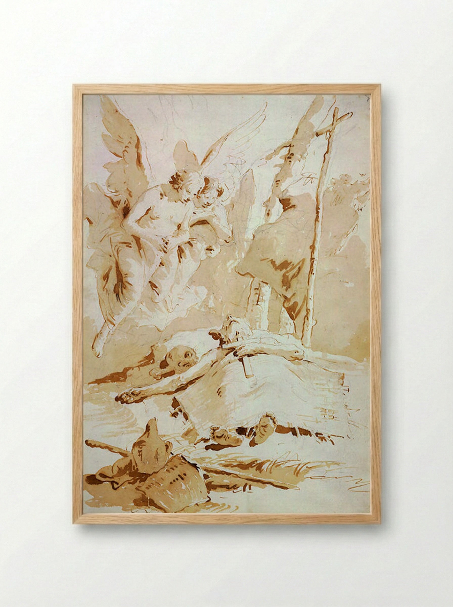 Death of Saint Onophrius - Giovanni Battista Tiepolo - Framed Print Wood