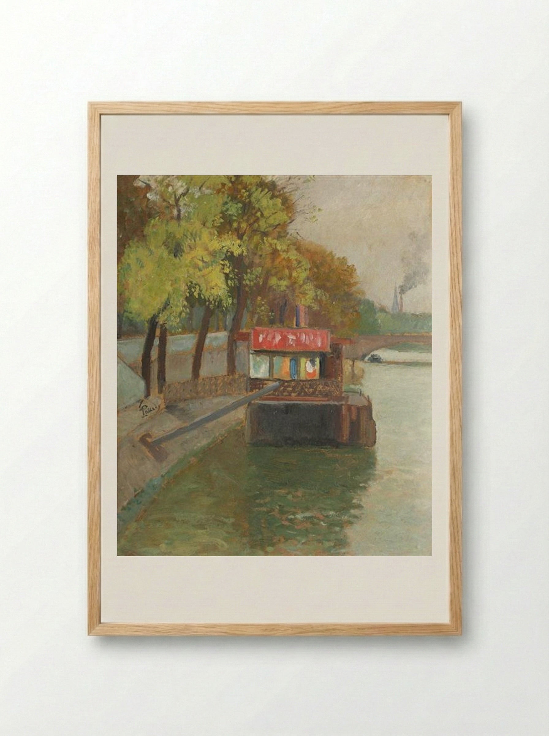 Debarcader pe Sena, dinspre Belleville - Theodor Pallady - Framed Print Wood