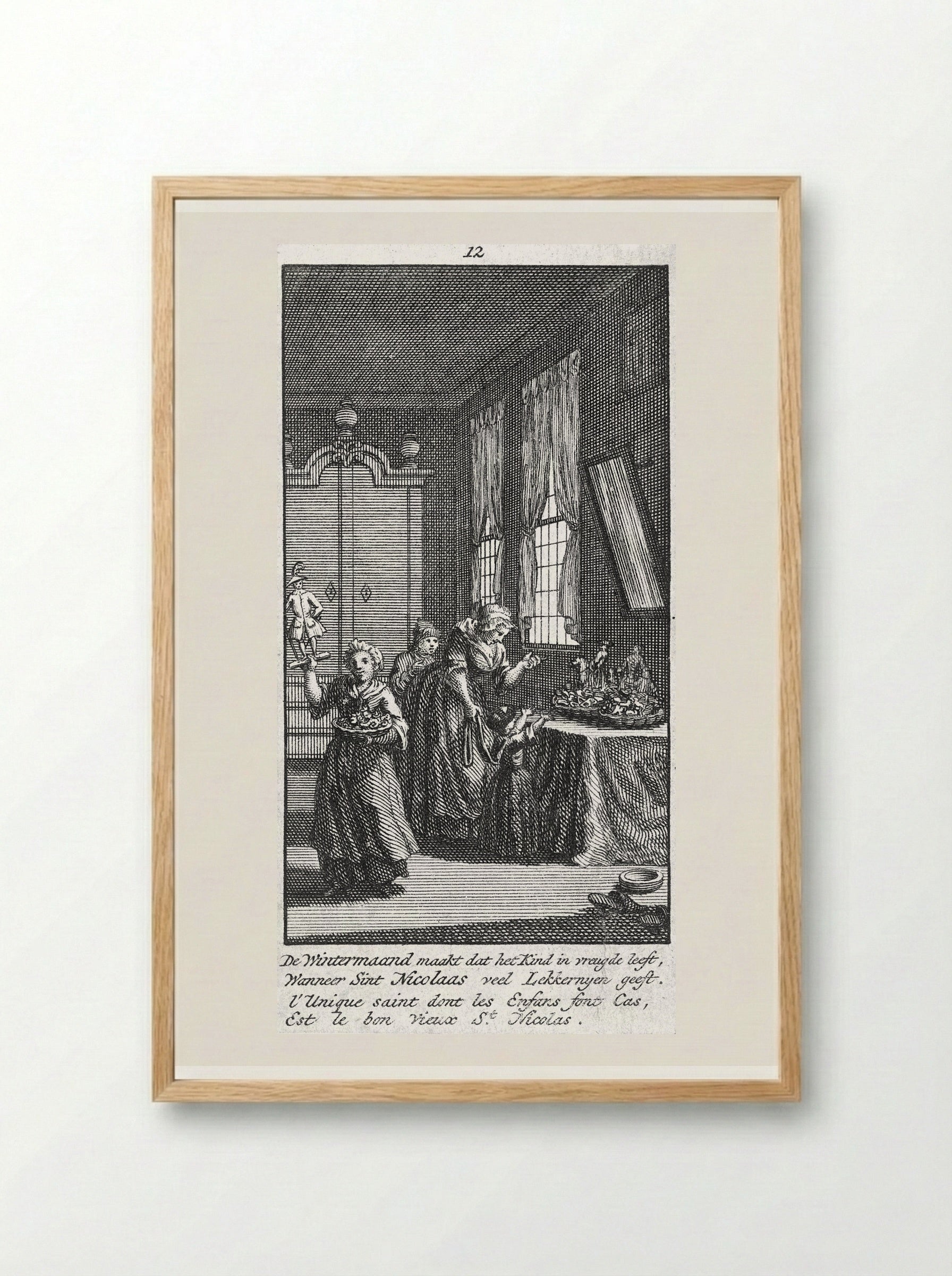 December: Sinterklaasavond - Jan Caspar Philips - Framed Print Wood