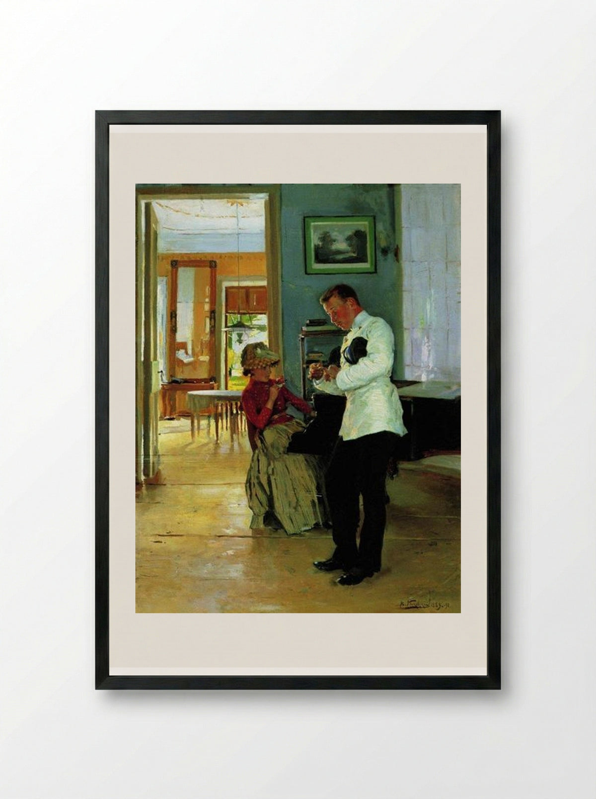 Declaration of Love - Vladimir Makovsky - Framed Print Black