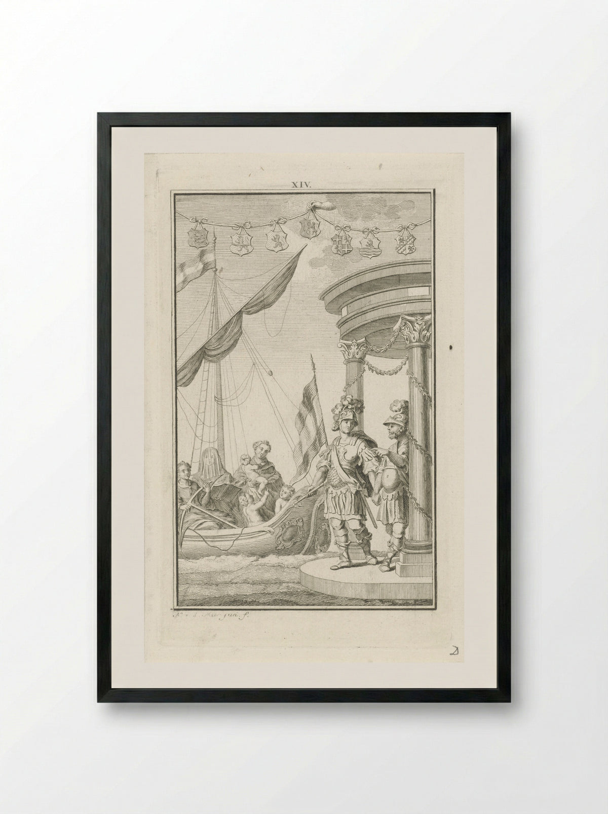 Decoratie bij het huis van Gerrit Wiggers te Amsterdam - Cornelis van Hoogeveen junior - Framed Print Black